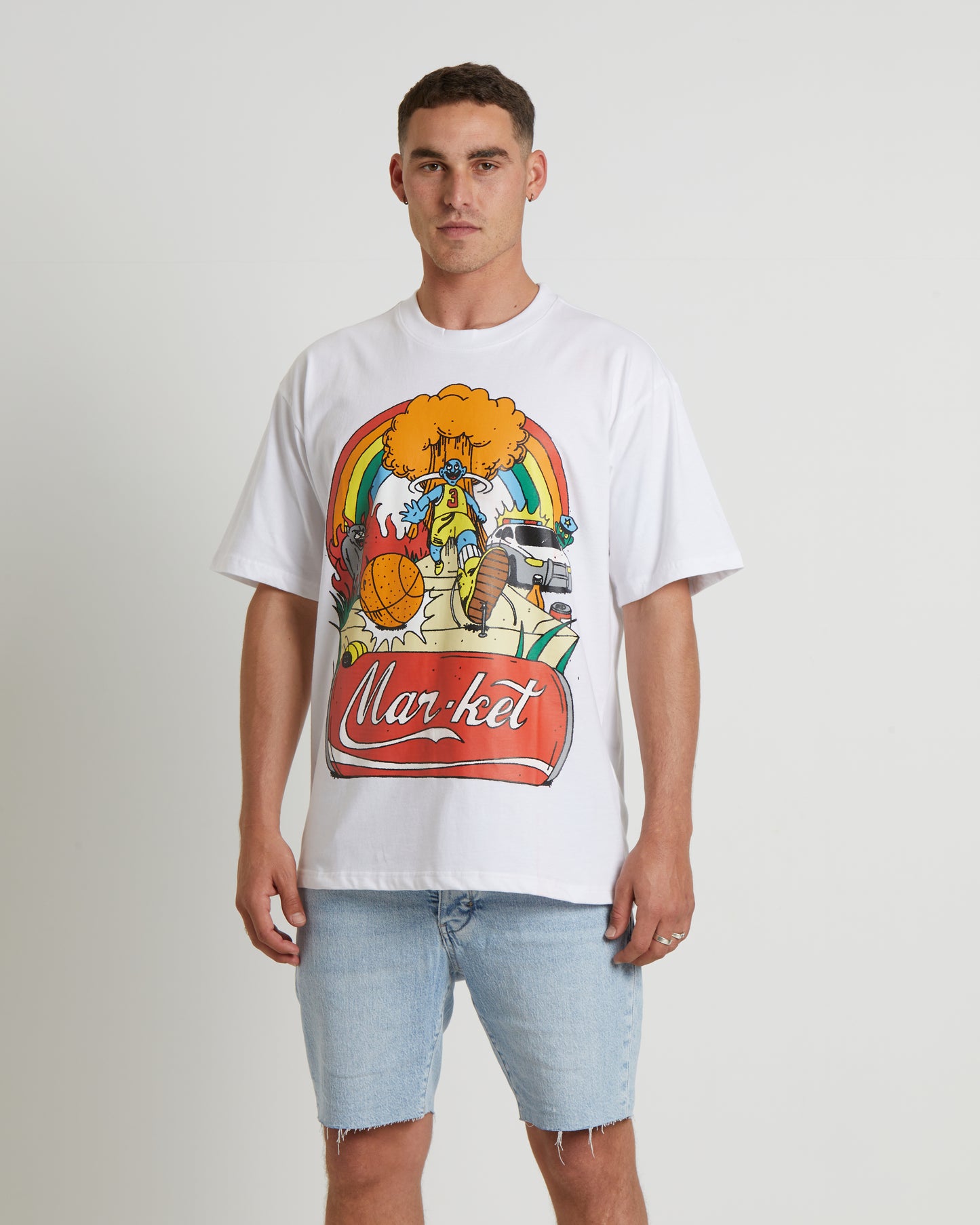 Good Day Short Sleeve T-Shirt in Cloud White