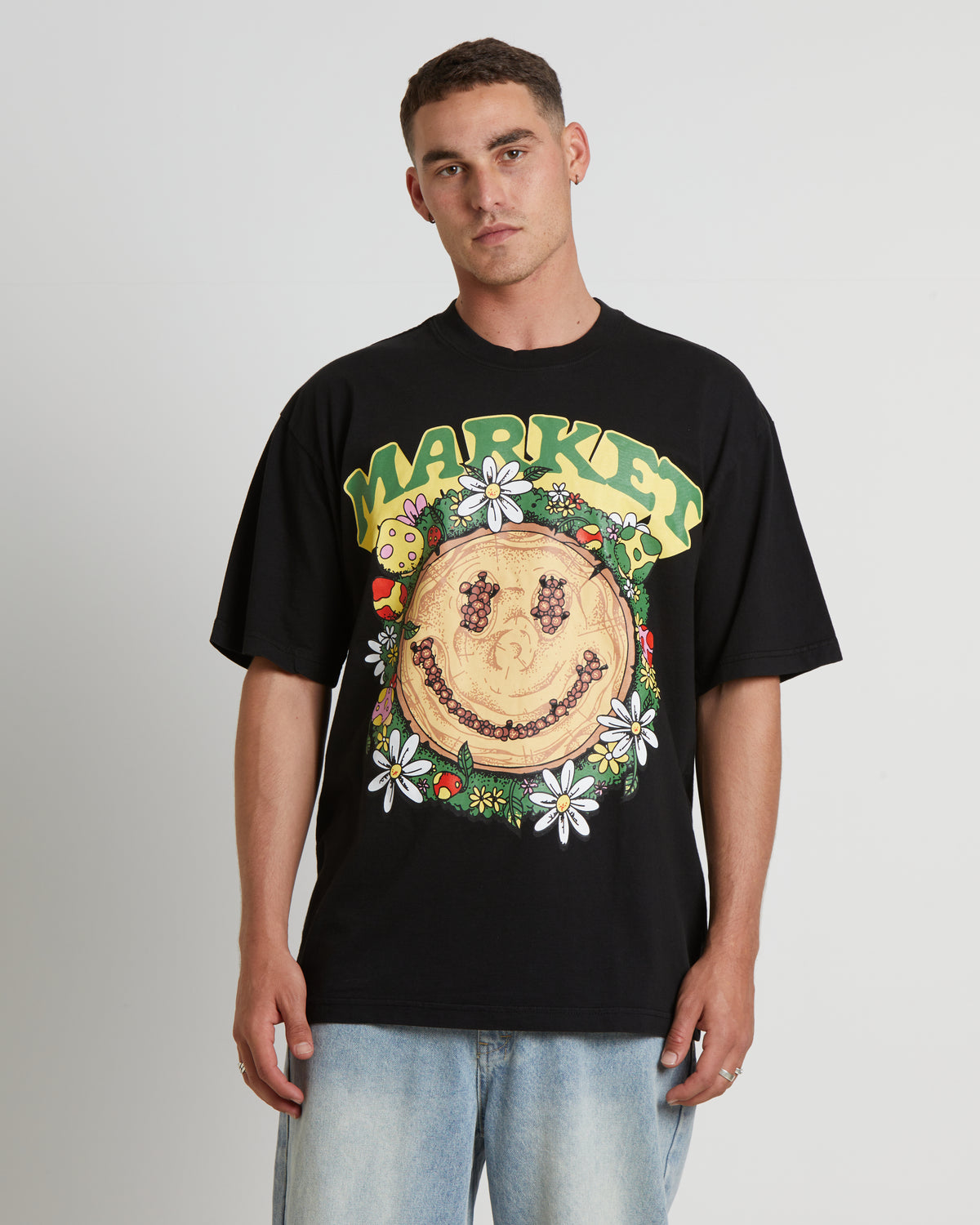 Smiley Decomposition Short Sleeve T-Shirt in Vintage Black VINTAGE BLACK