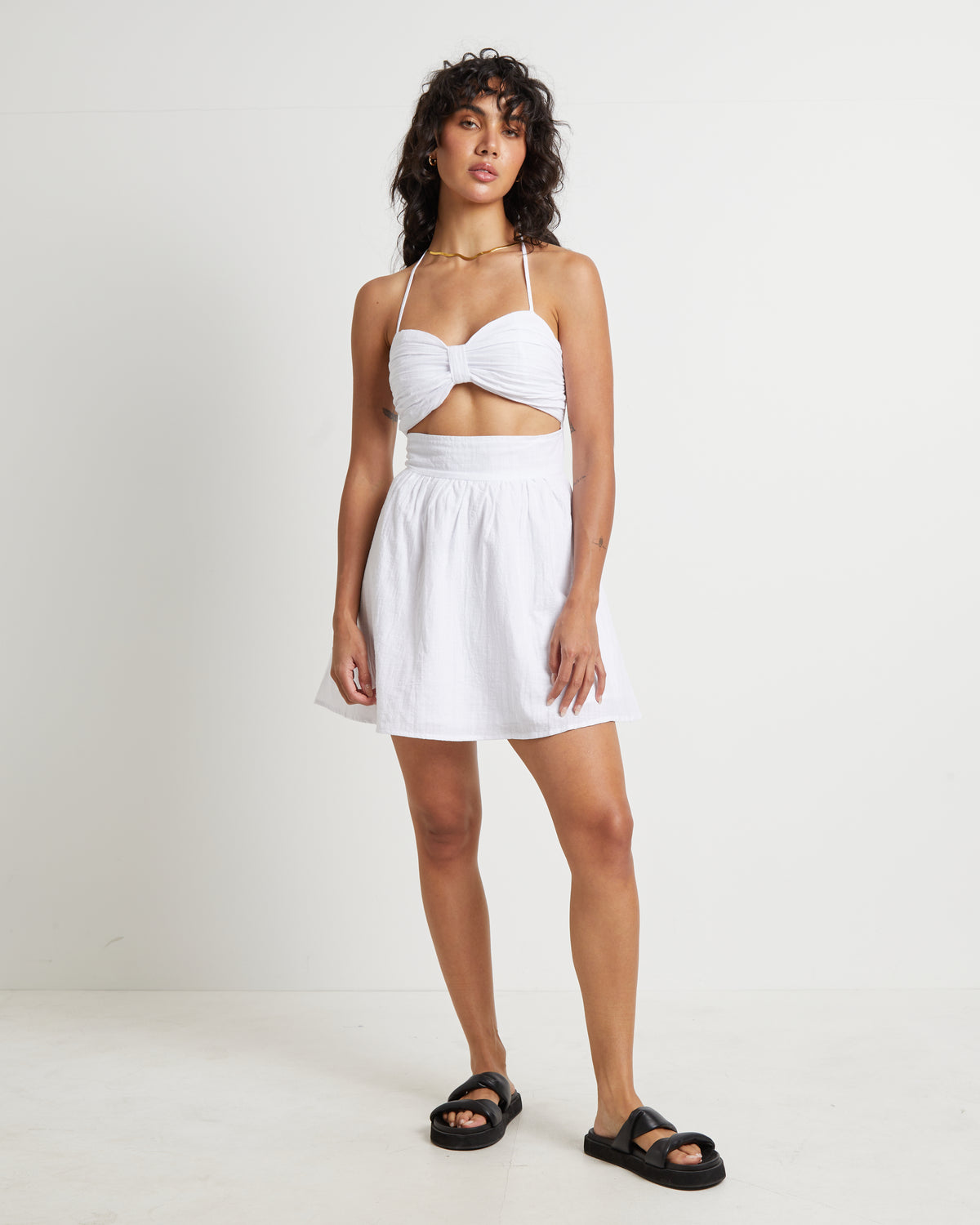 Boat Mini Dress WHITE
