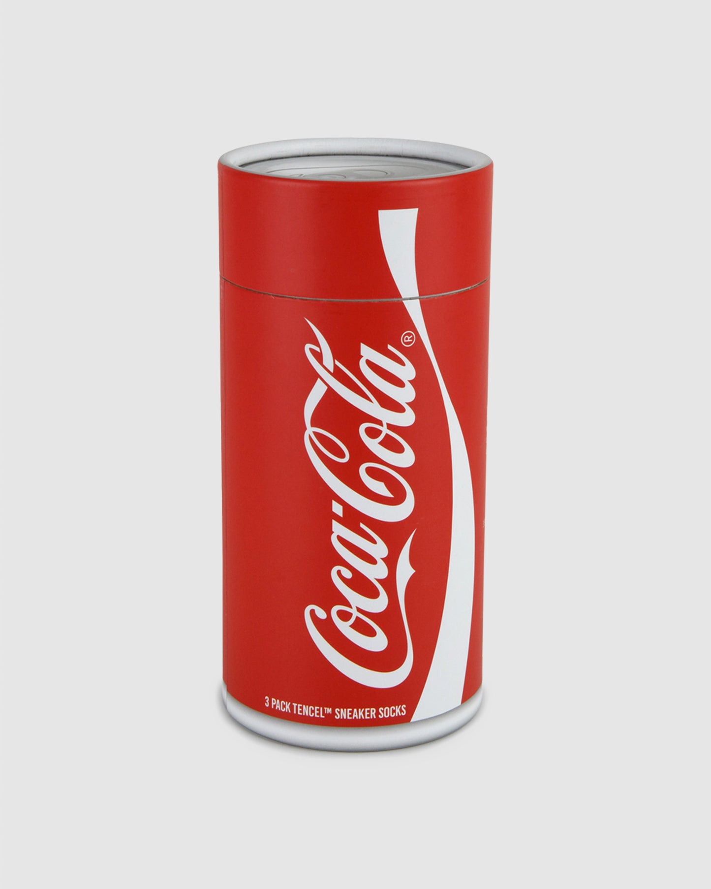 Coke Retro Sneaker Socks 3 Pack Gift Can
