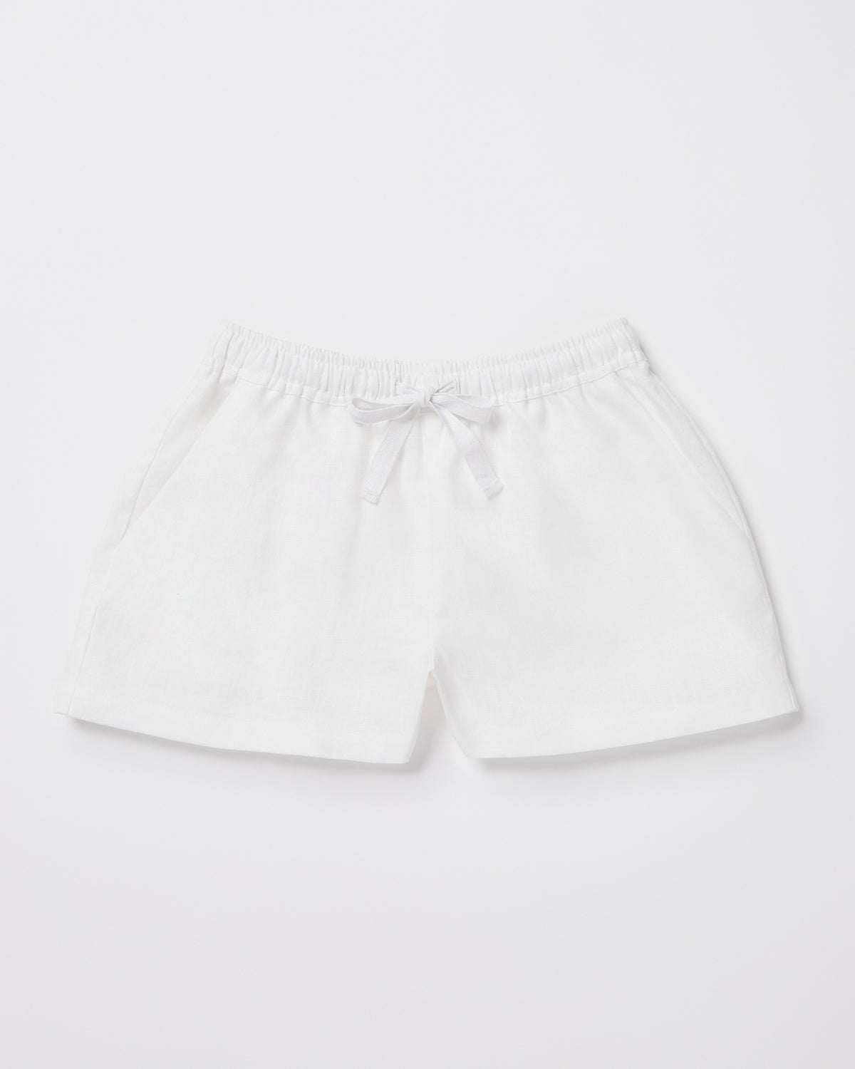 Teen Girls Tide Linen Shorts in White WHITE