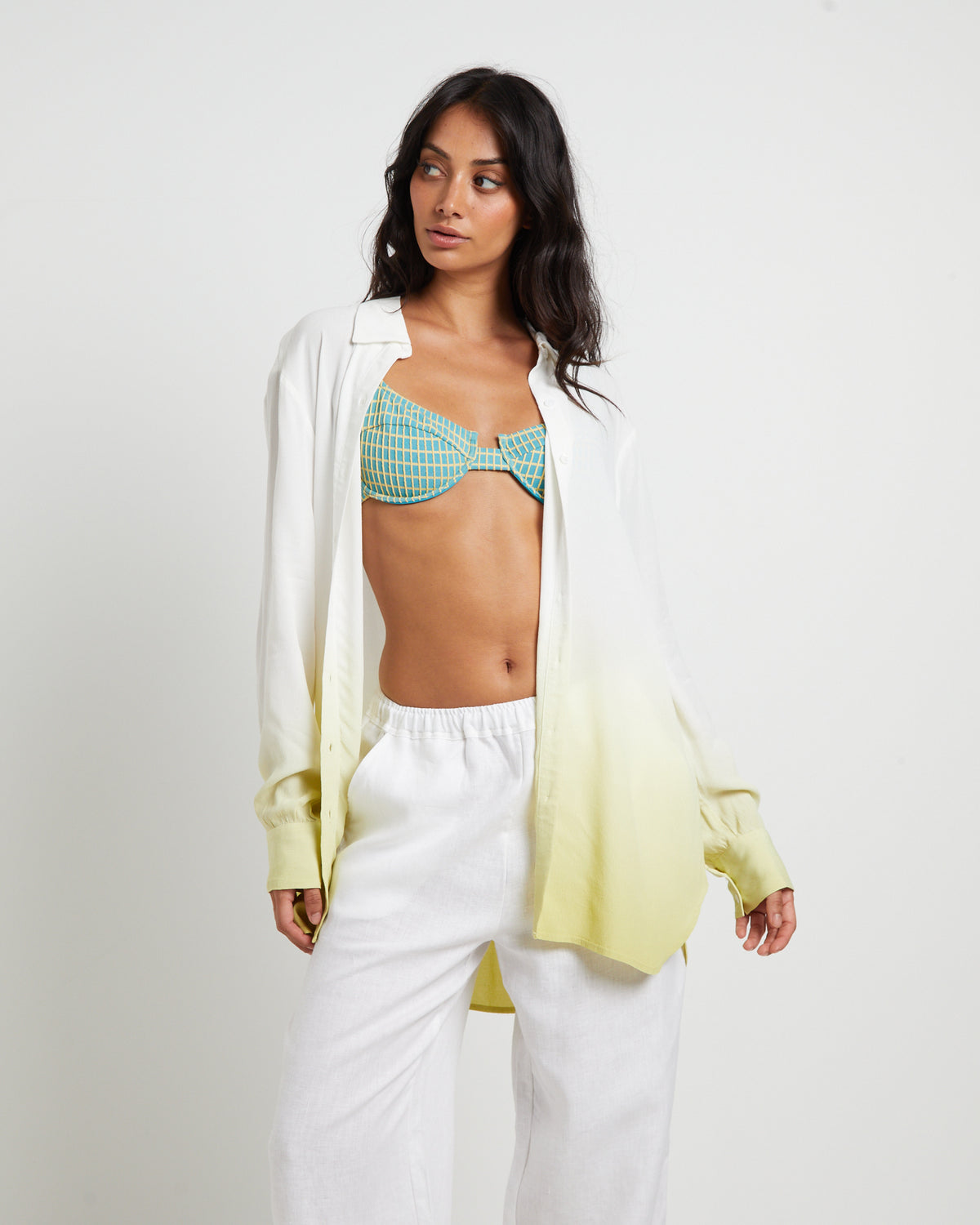 Rochelle Dip Dye Long Sleeve Shirt CITRUS G