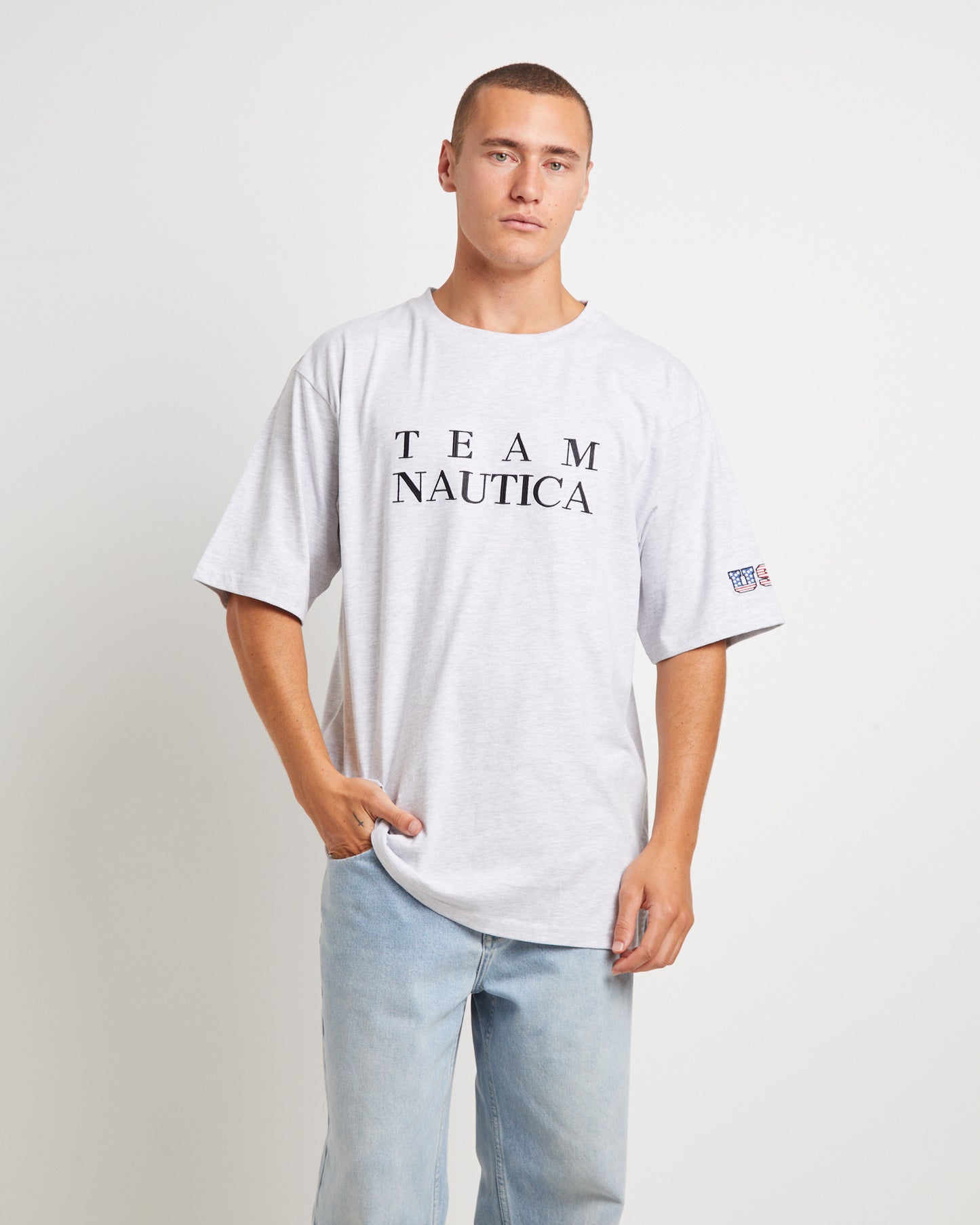 Trela Short Sleeve T-Shirt in Ice Marle Grey