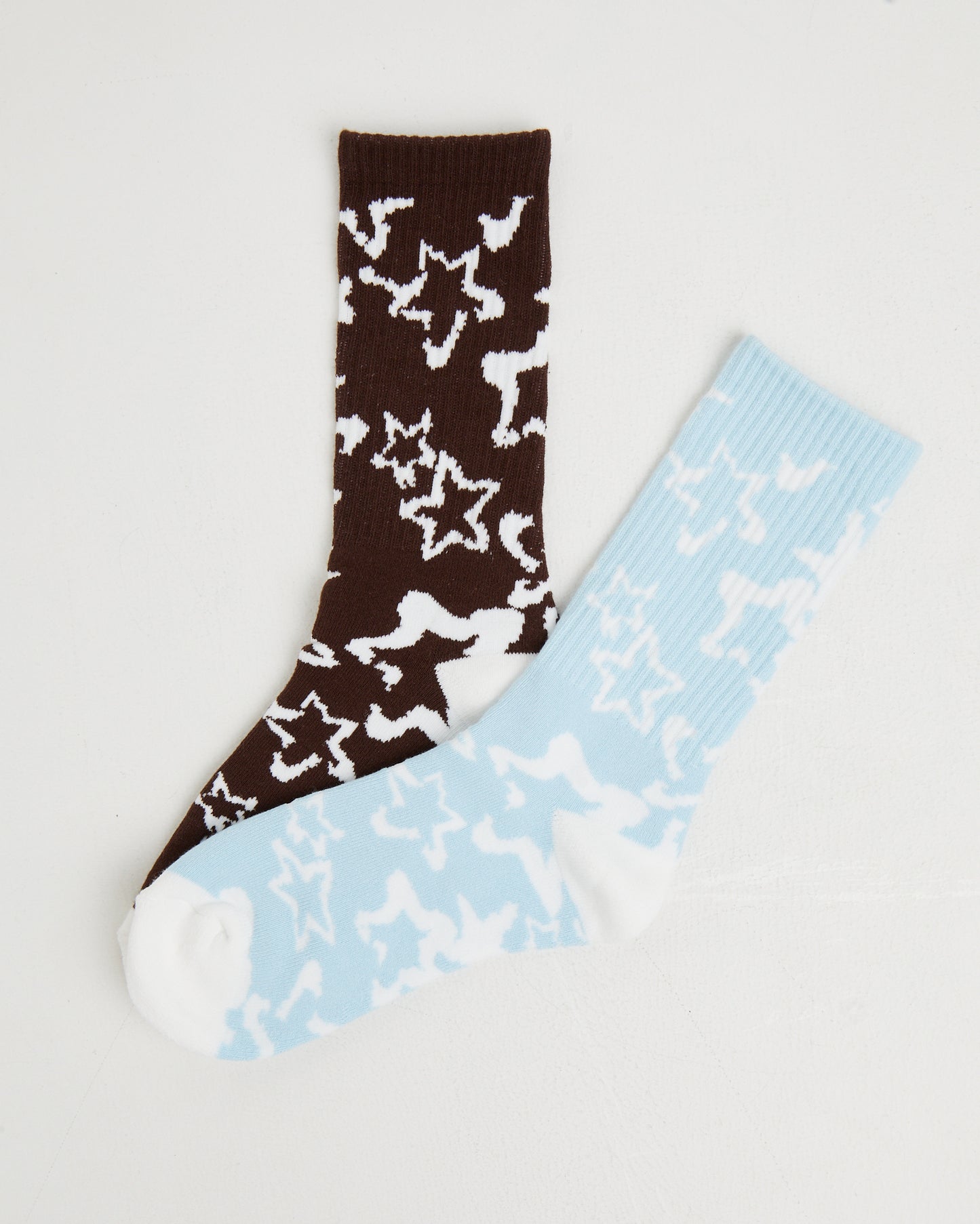 Bleached Star Socks 2 Pack in Multi