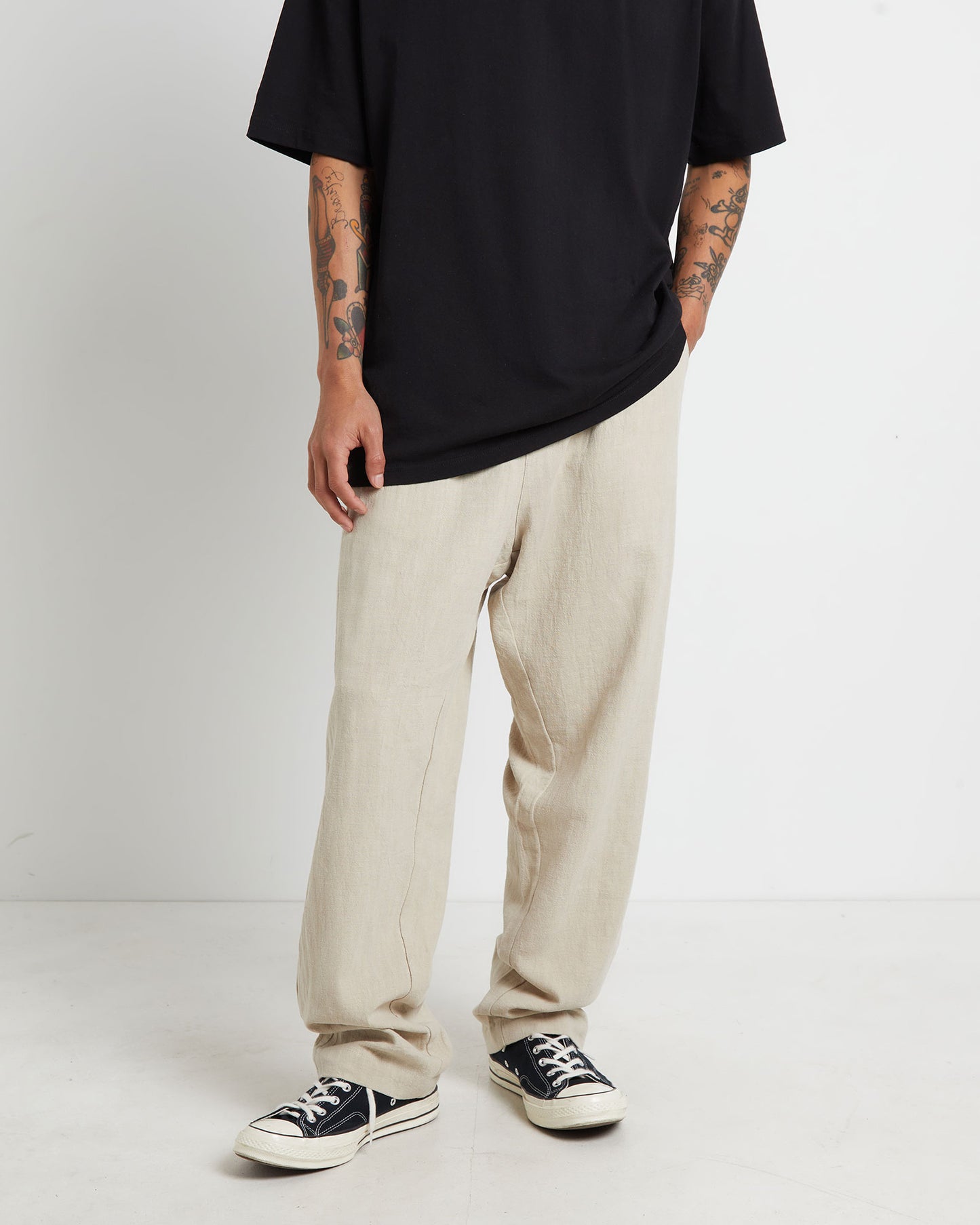 Harrow Pleat Linen Pants