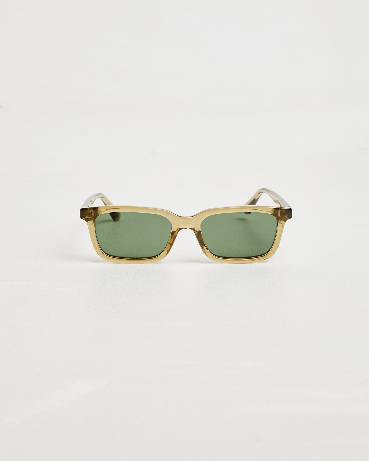 CBM Polished Sunglasses in Ochre Dark Green