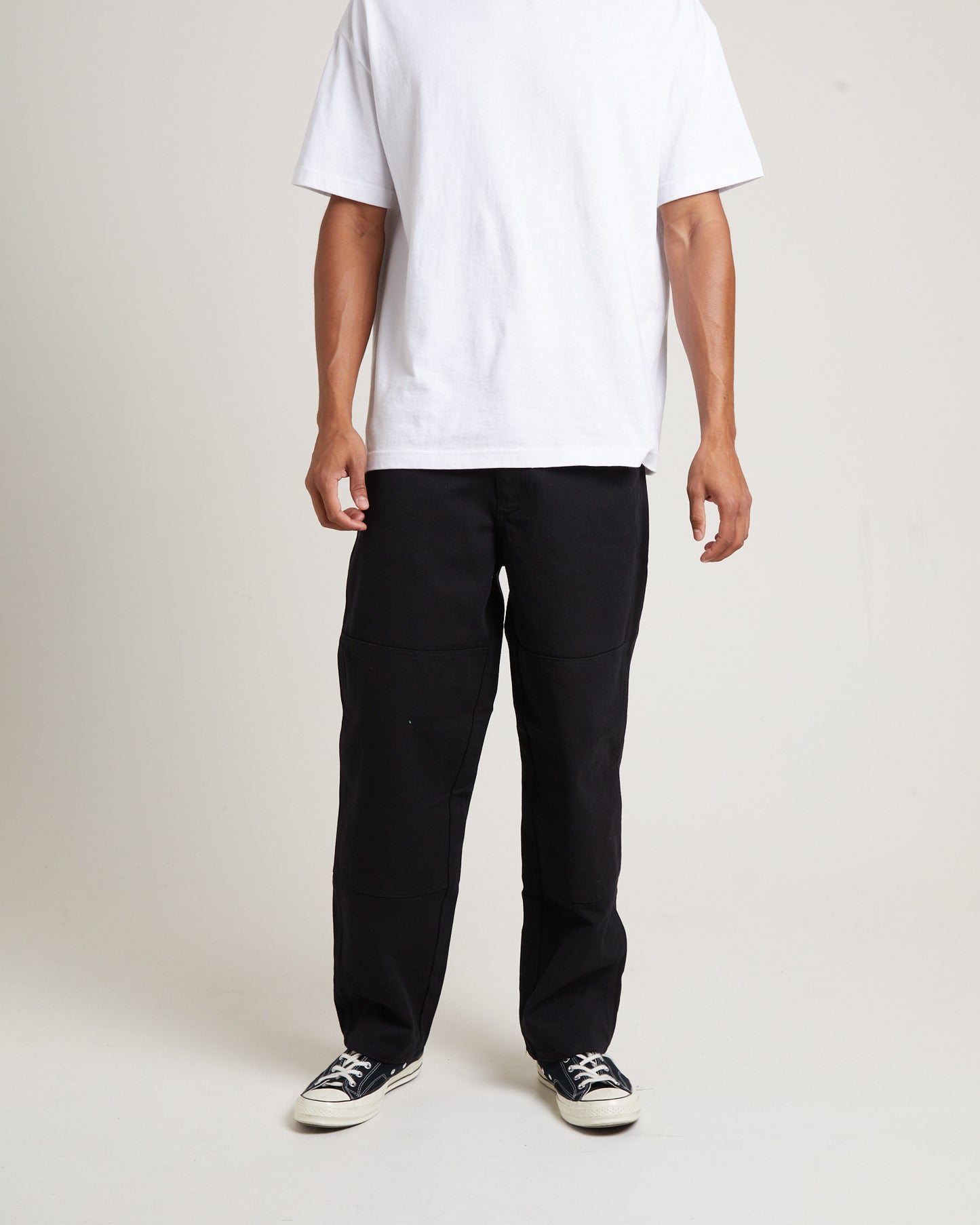 Distend Double Knee Pants in Black