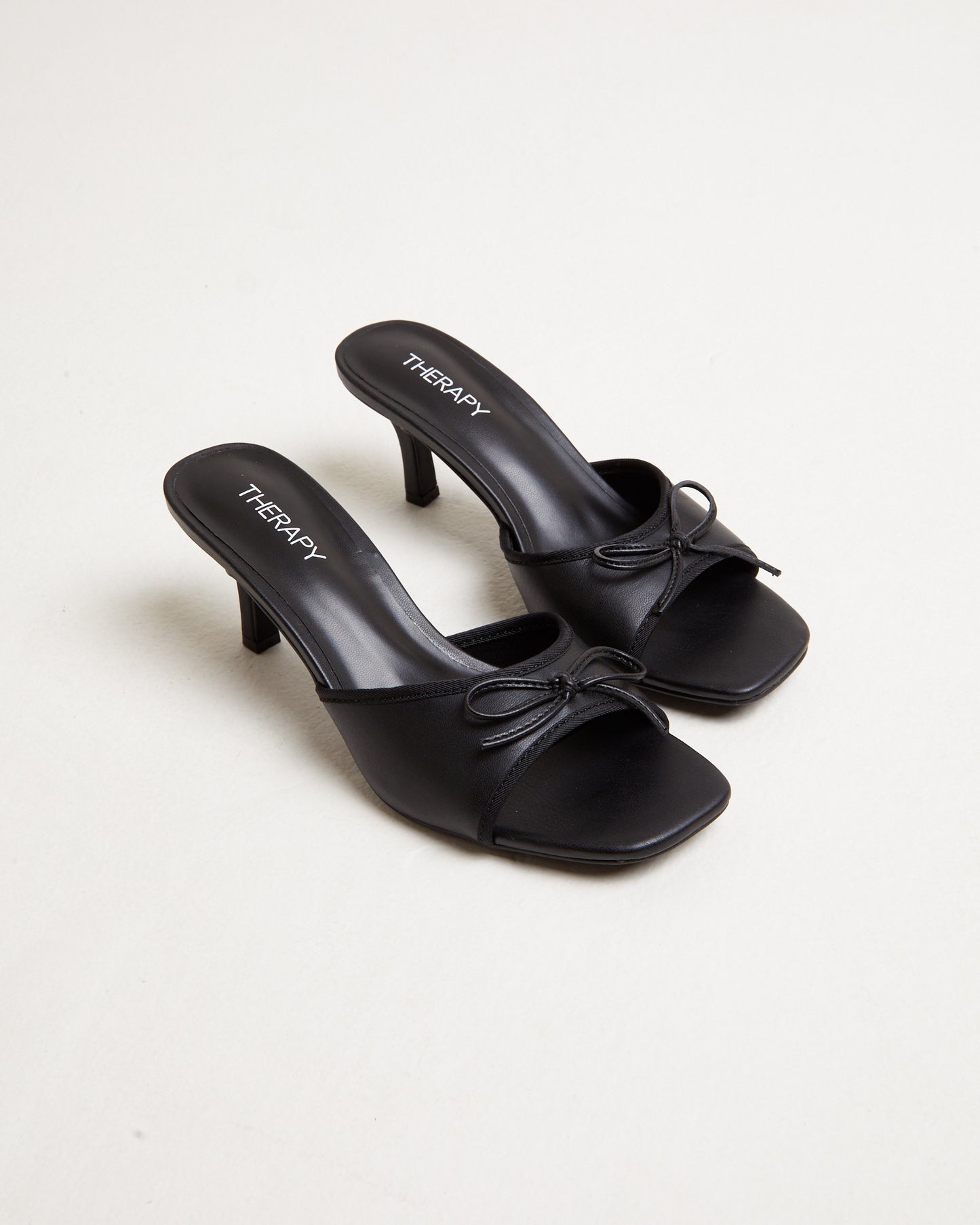 Jenner Kitten Heels in Smooth Black