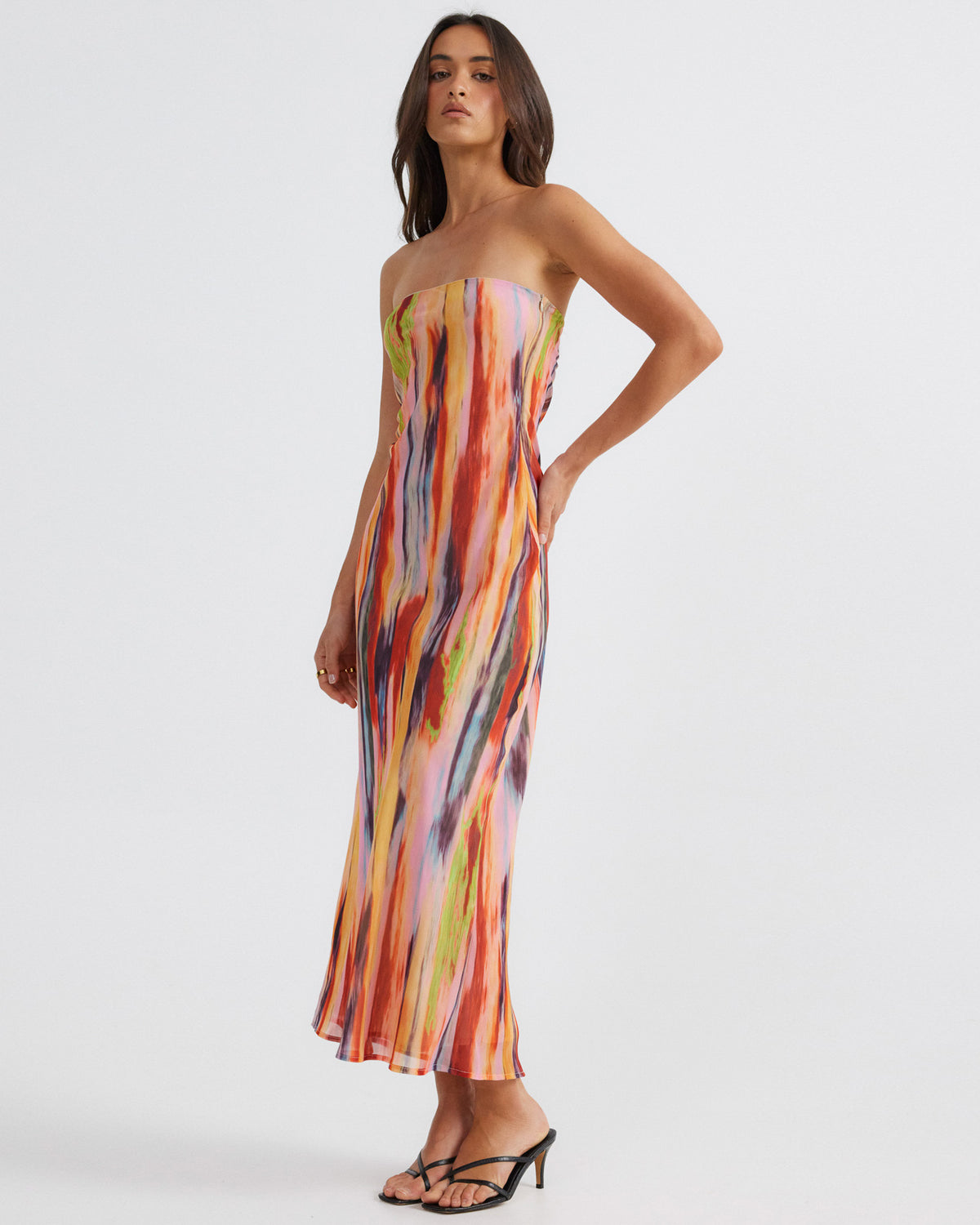 St Barts Strapless Maxi Dress in Multi MULTI
