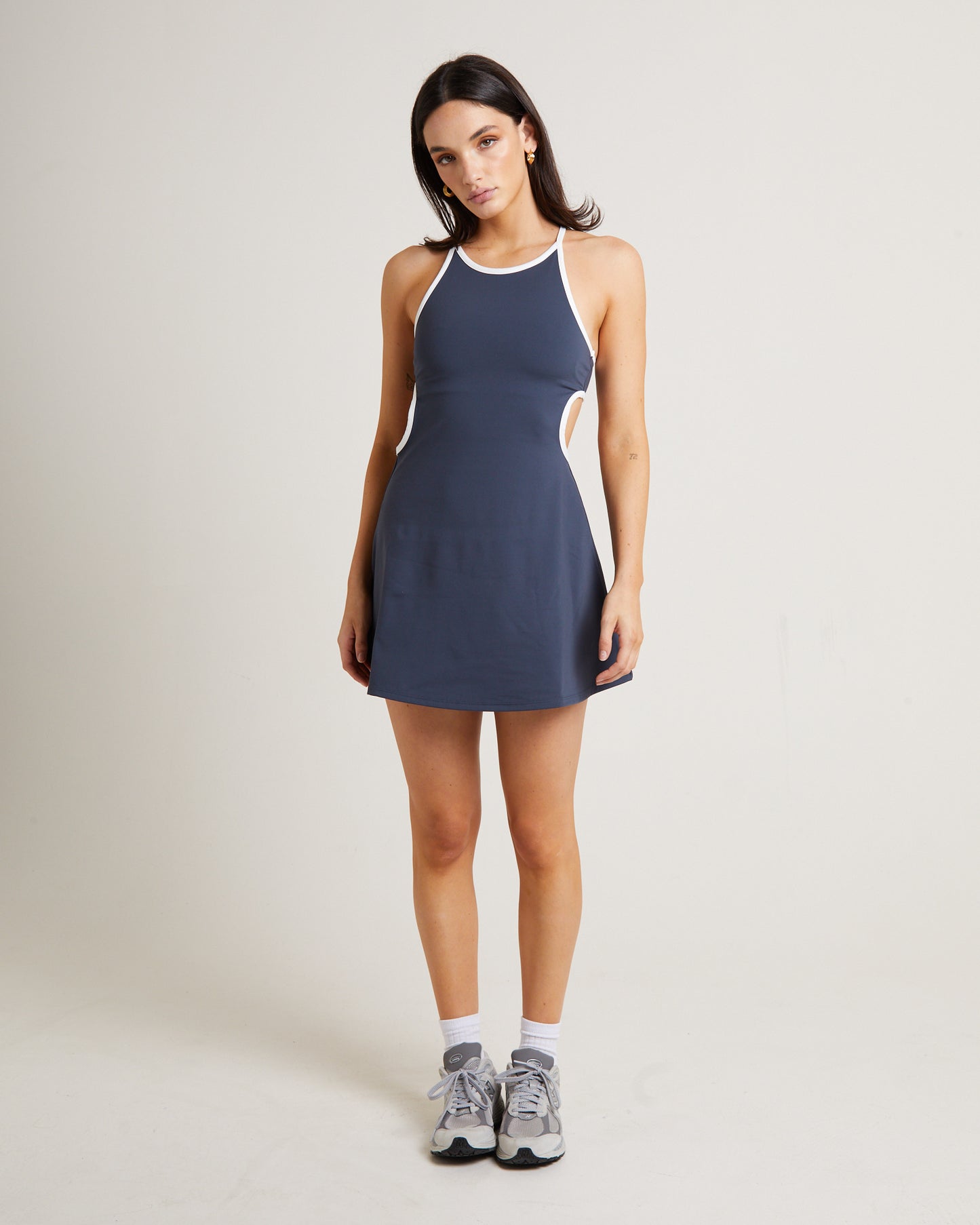 Sports Club Contrast Dress in Midnight