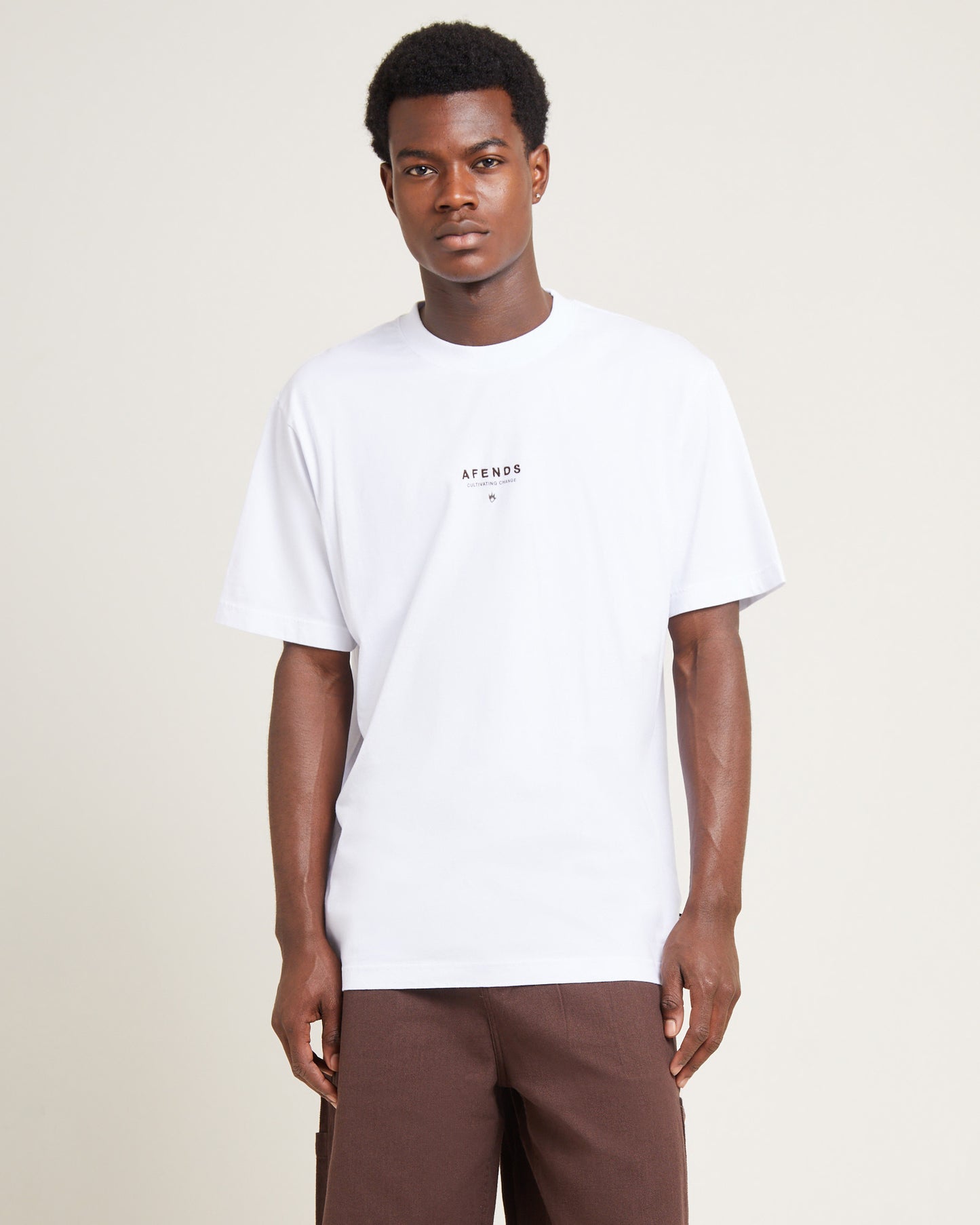 Space Recycled Retro Fit Short Sleeve T-Shirt White