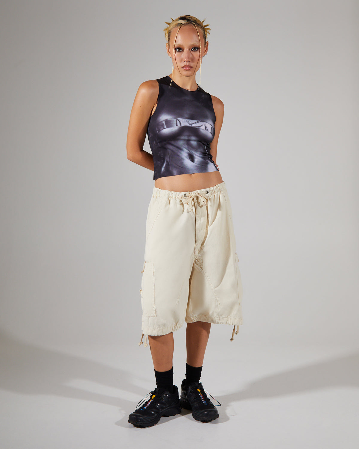 Parachute Cargo Shorts Ecru ECRU