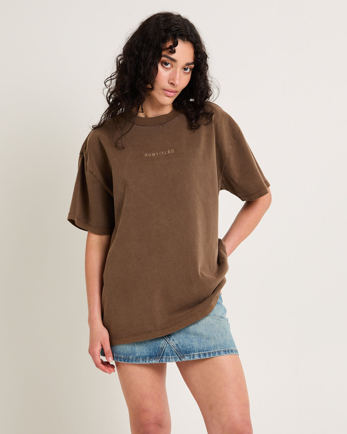 State Oversized T-Shirt COCOA