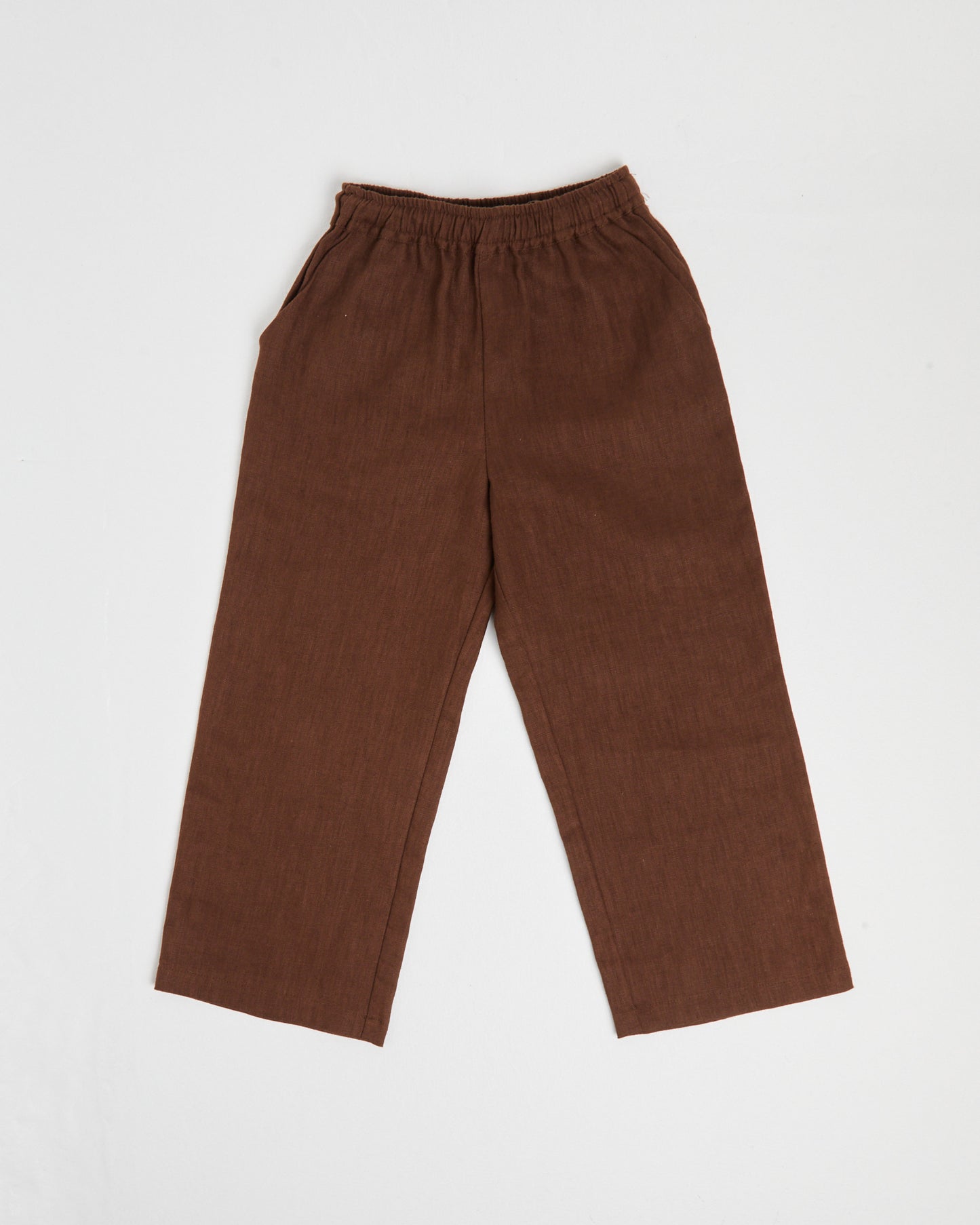 Girls Kai Linen Draw Pants Brown