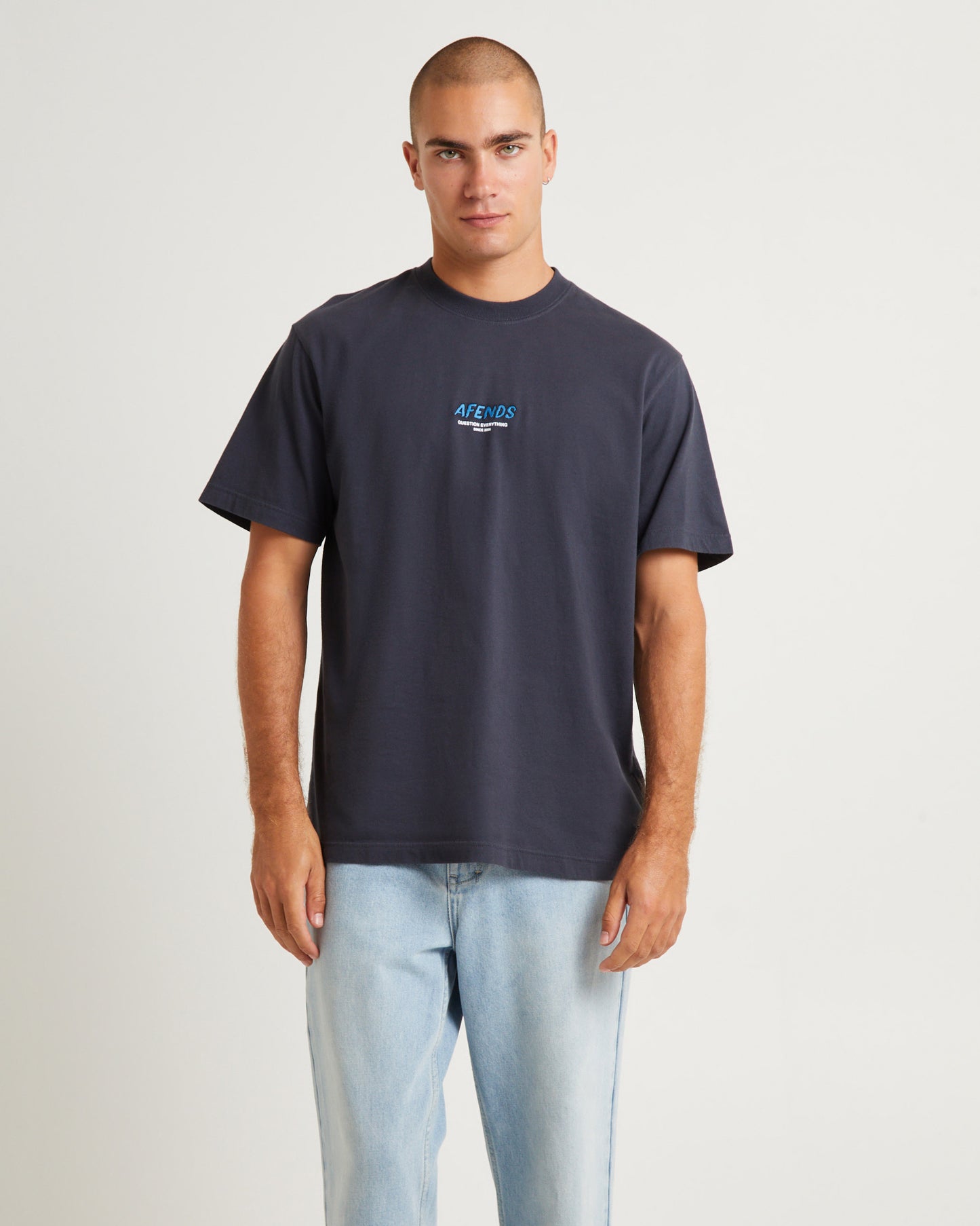 Message Recycled Retro Fit T-Shirt Charcoal