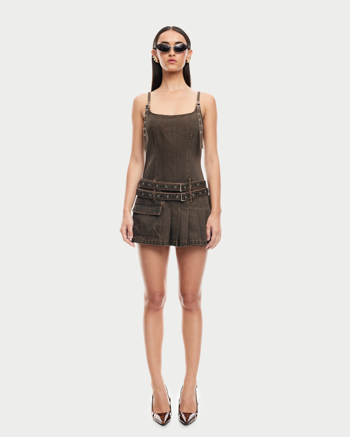Biker Mini Dress PETROL