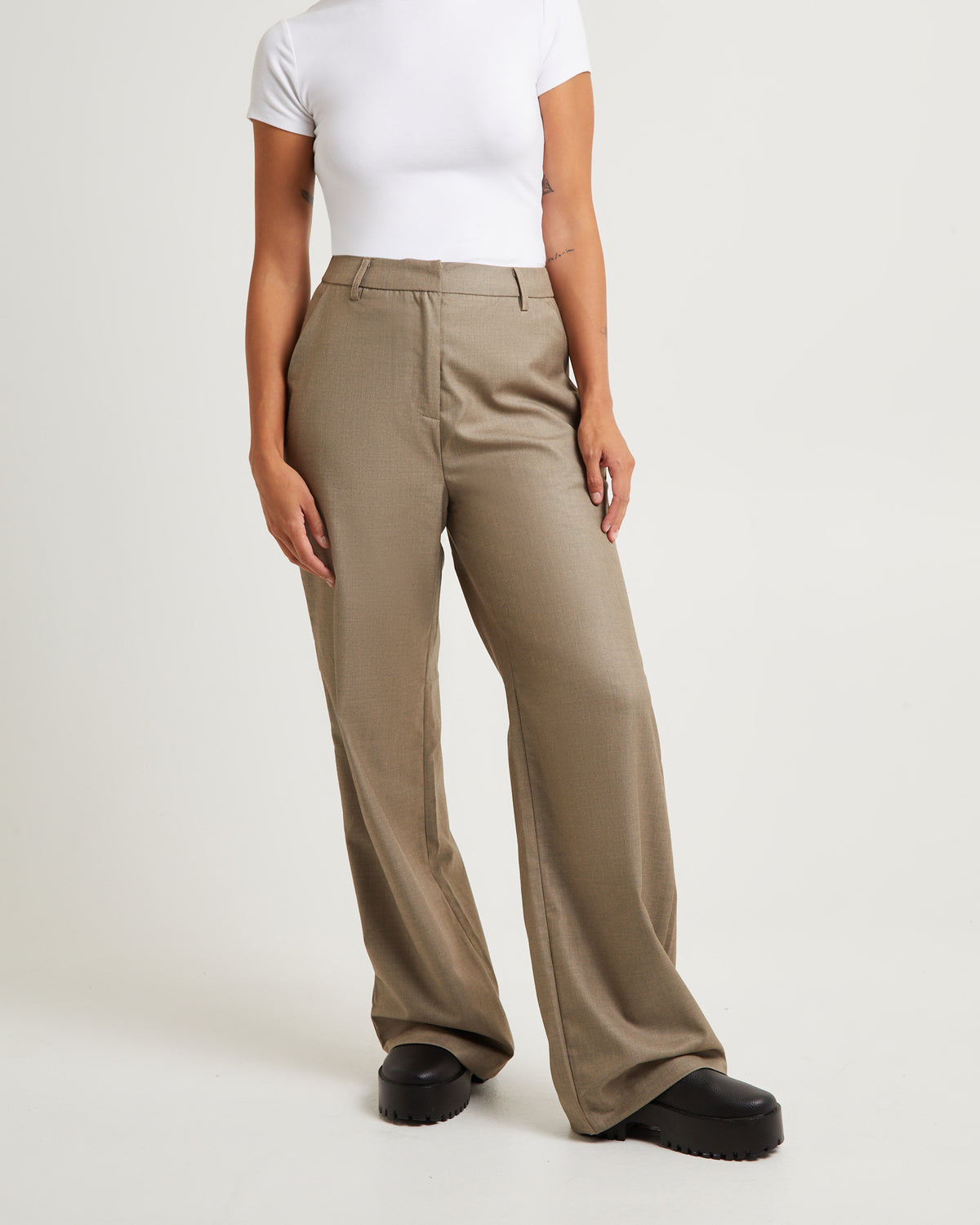Valerie Straight Leg Suit Pants TRUFFLE