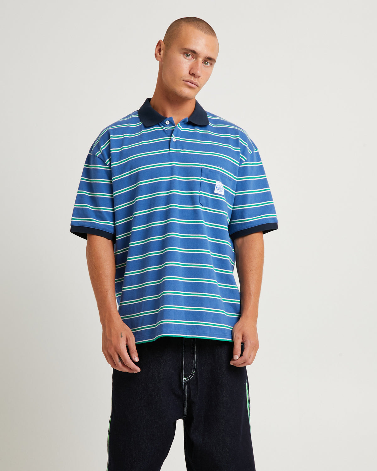 Inspectah Deck Short Sleeve Polo DELFT BLUE
