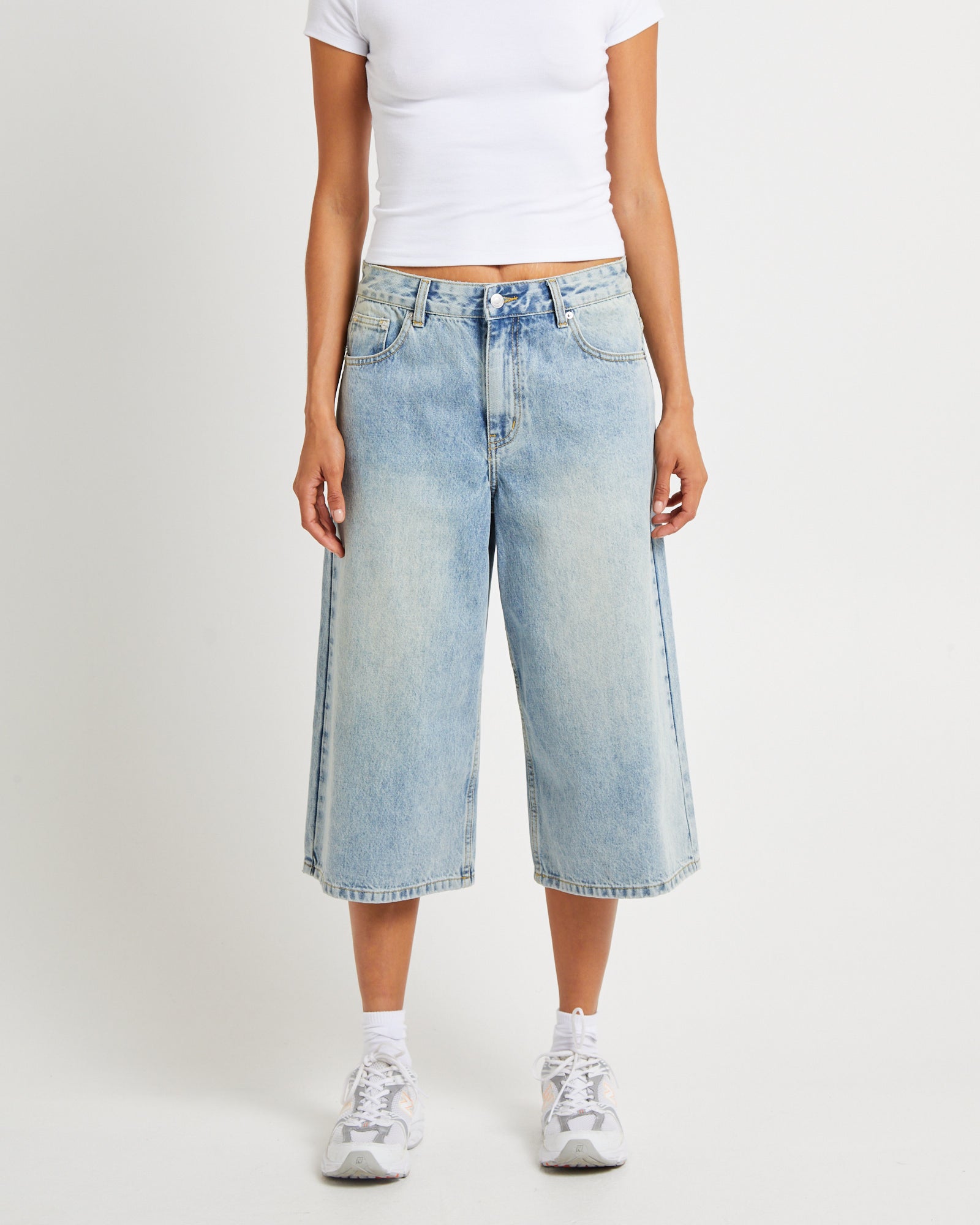 Bobby Crop Denim Jorts – General Pants Co.