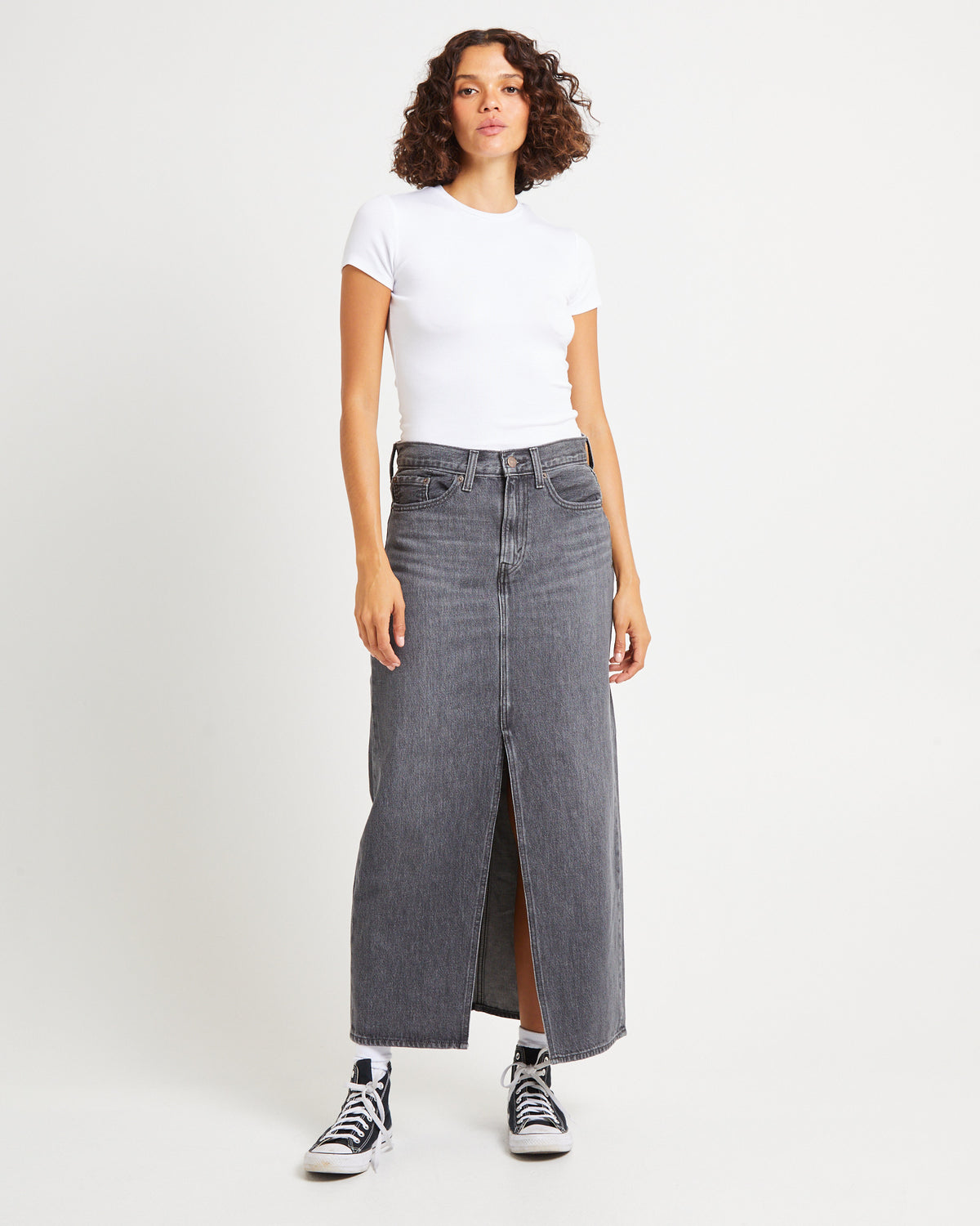 Ankle Column Denim Maxi Denim Skirt Adventure Seeker ADVENTURE SEEKER