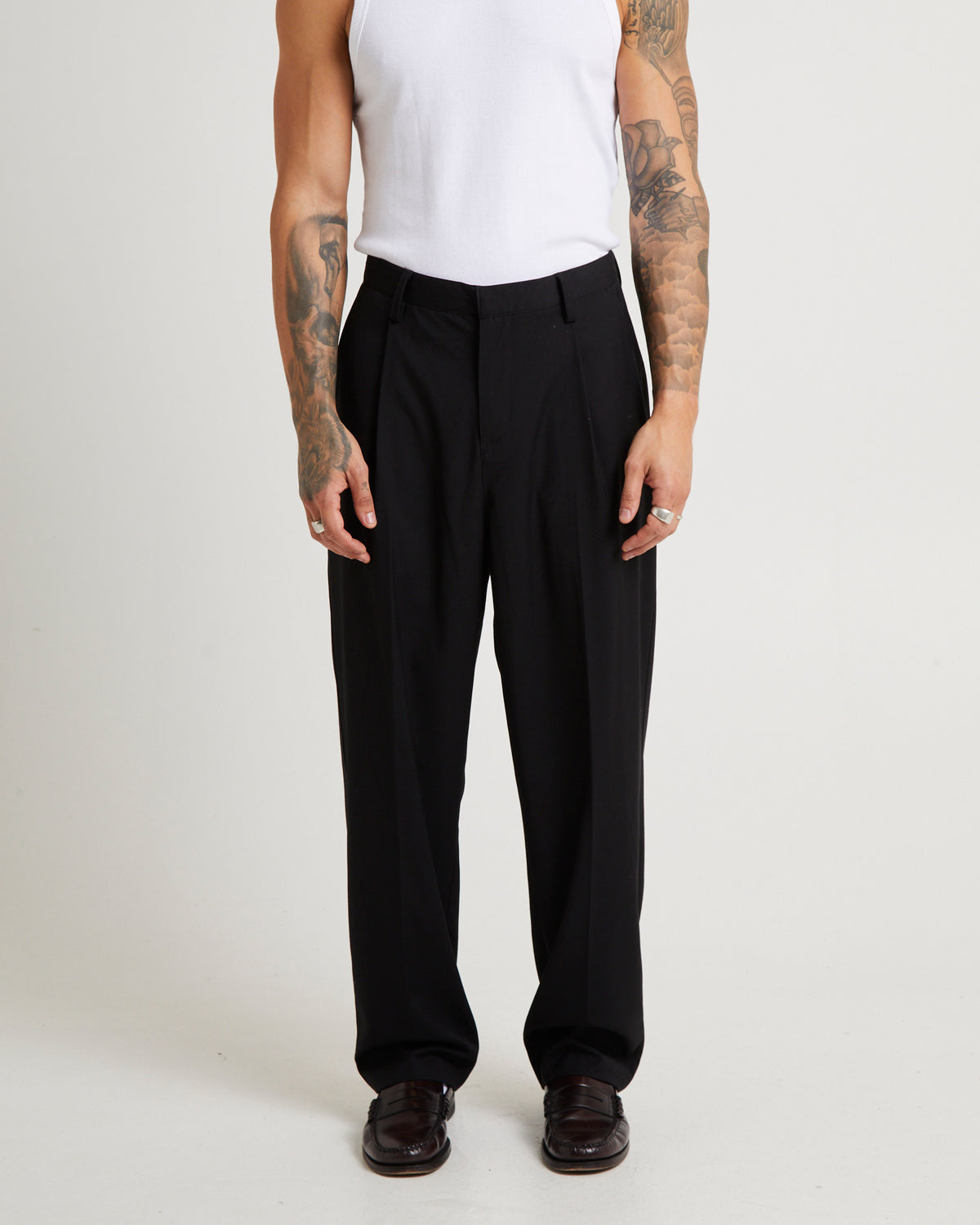 Blade Pleated Trouser BLACK