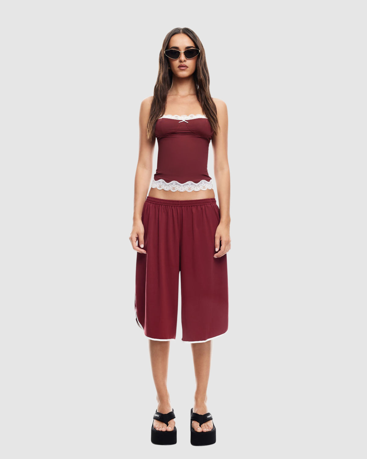 Top Model Cami Top BURGUNDY