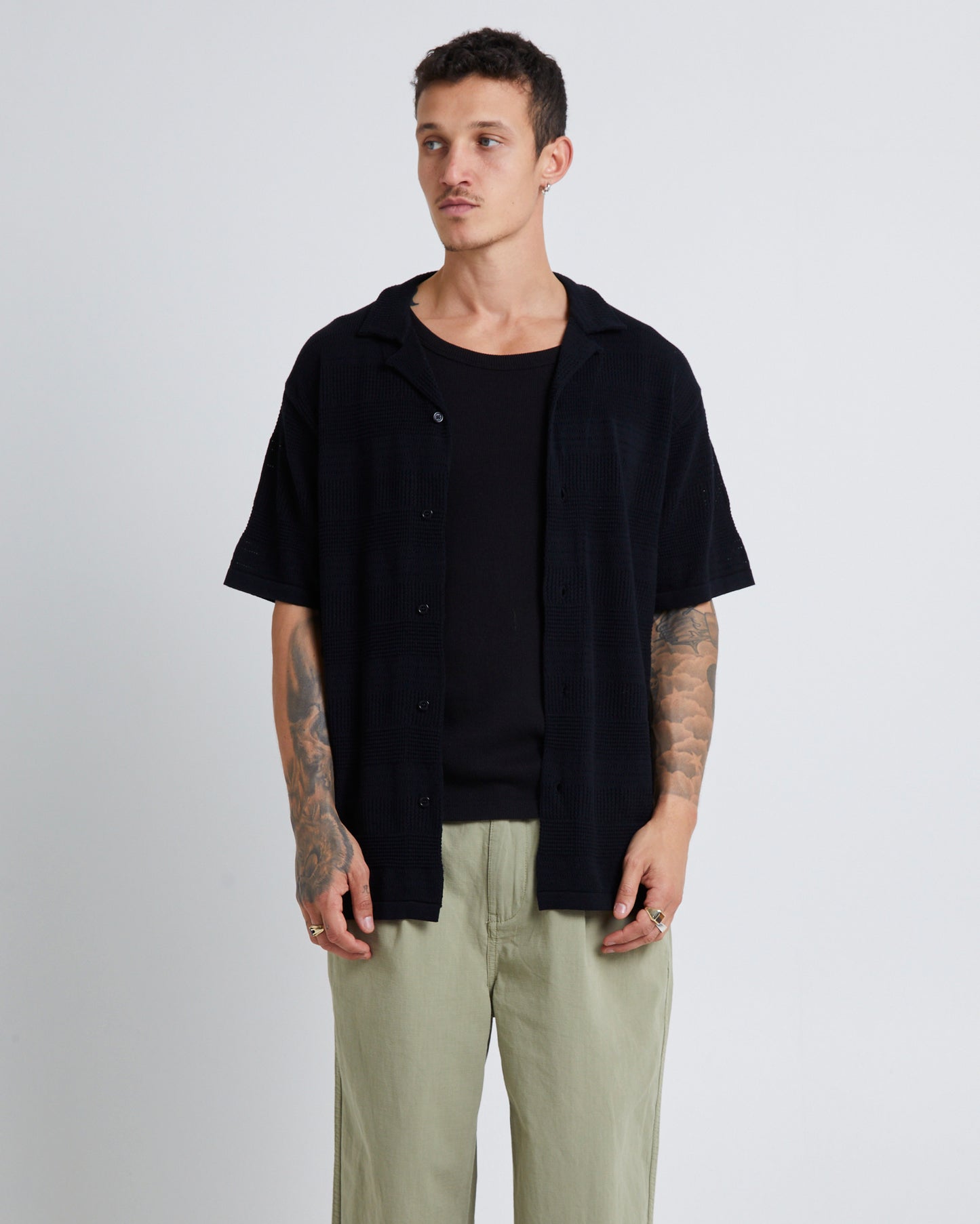 Knitted Short Sleeve Resort Shirt