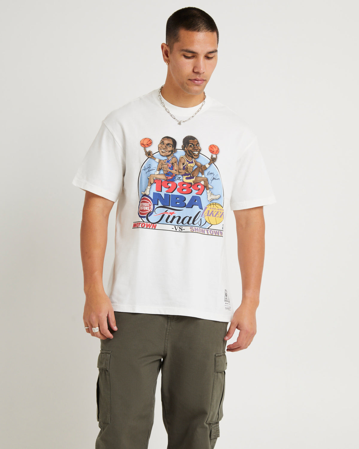 1989 NBA Finals T-Shirt VINTAGE WHITE