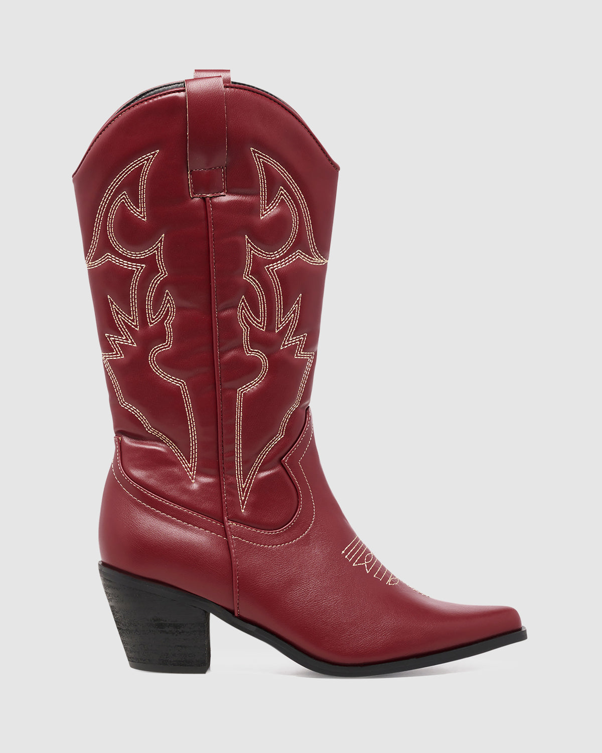 Clayton Western Boot Cherry Cherry