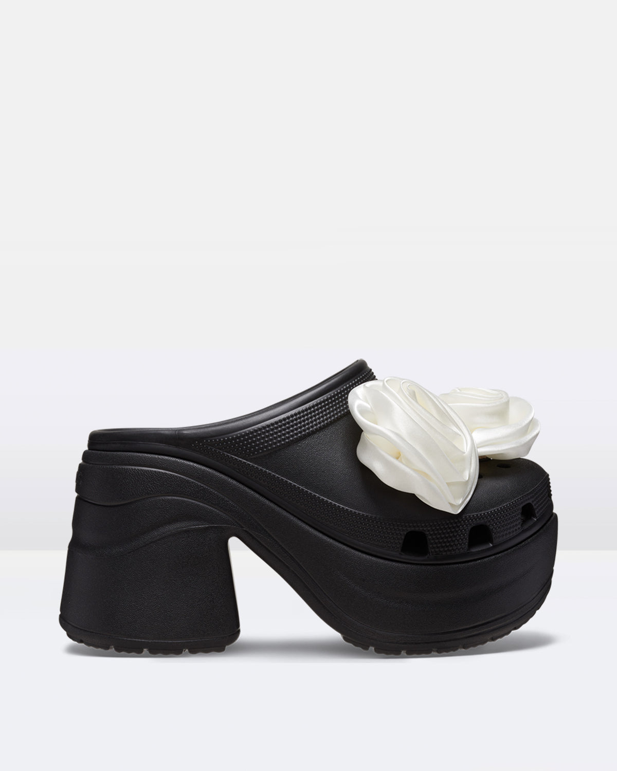 Siren Rosette Clogs BLACK