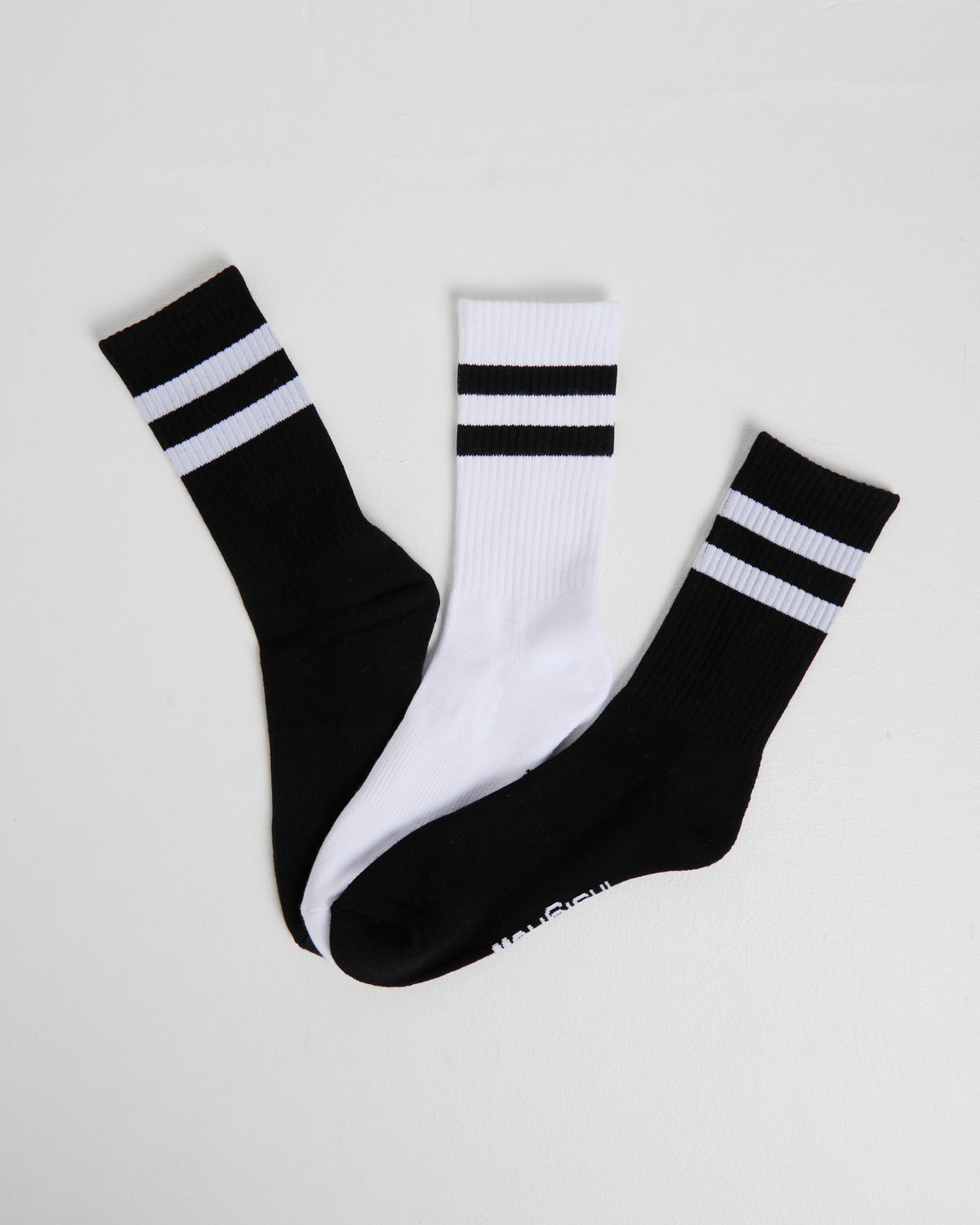 3 Pack Stripe Crew Socks ASST