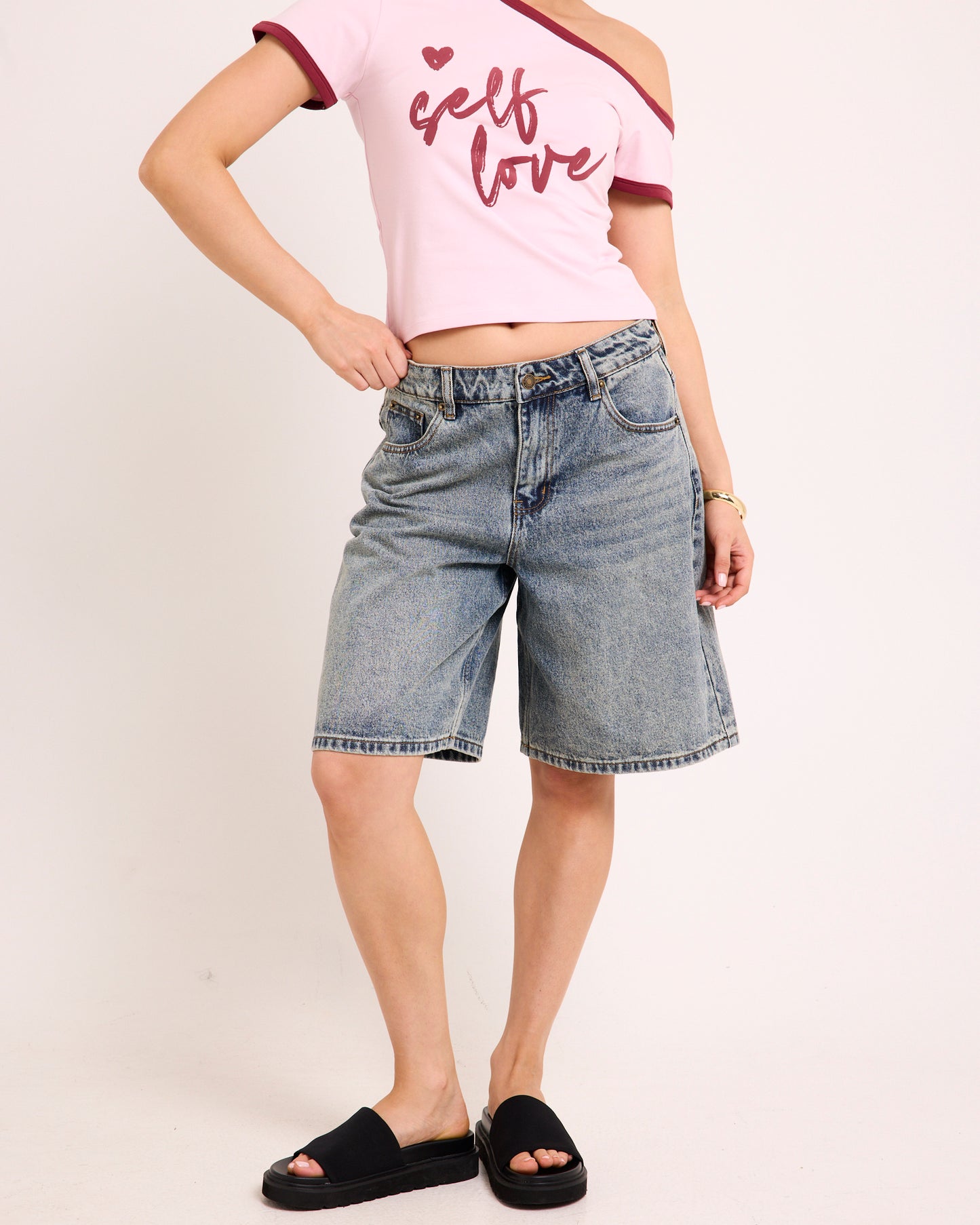 Kourtney Longline Denim Jorts