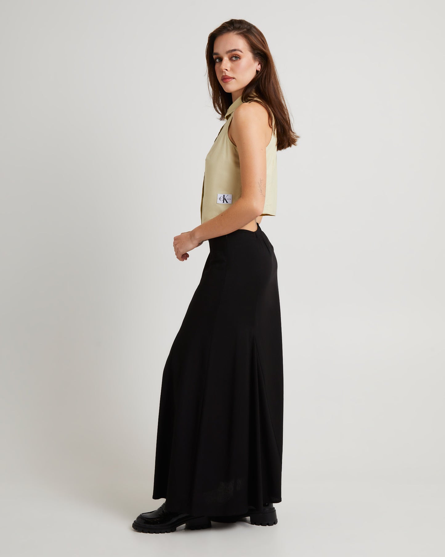 Cotton Poplin Sleeveless Shirt