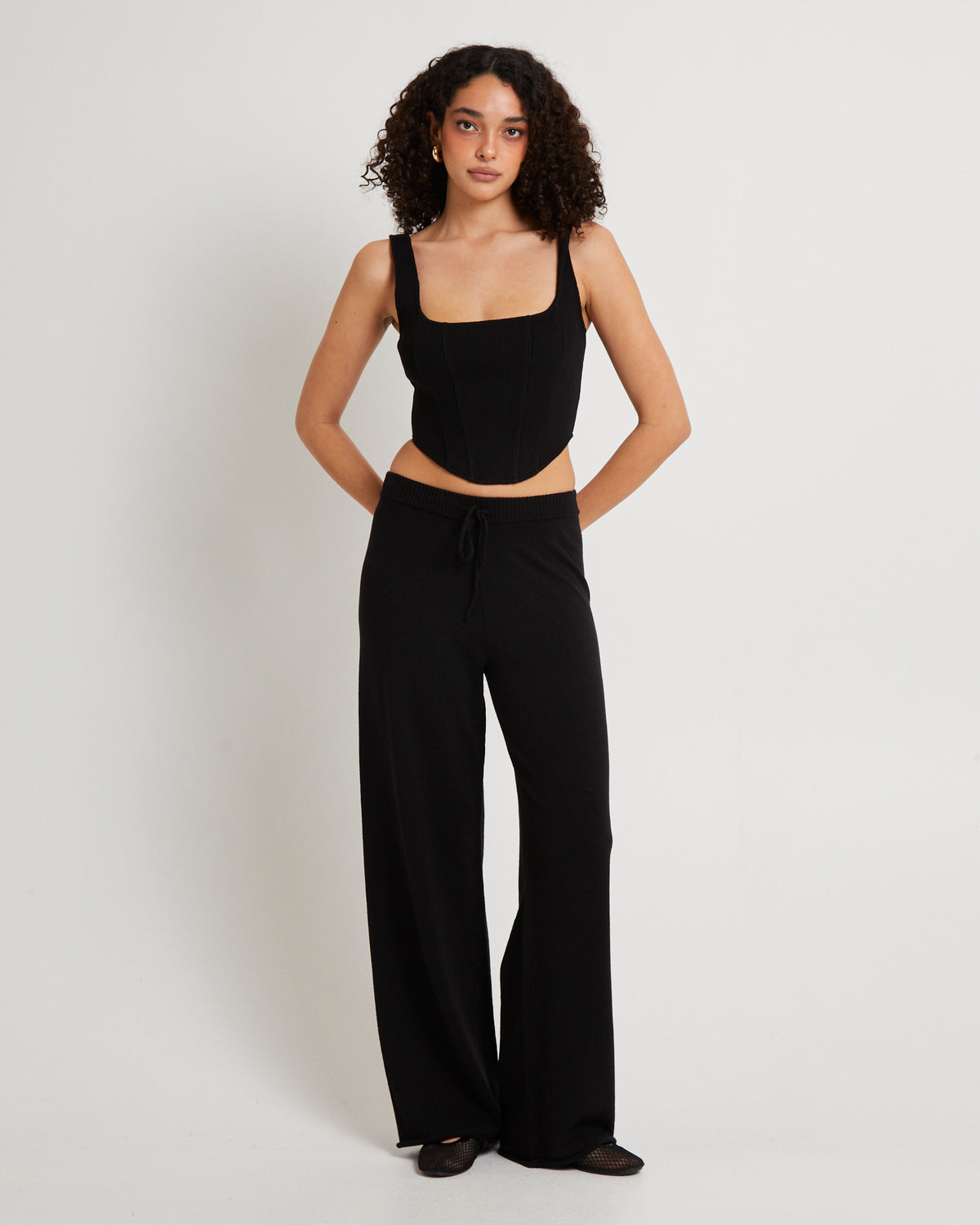 Libby Knit Relaxed Pant BLACK