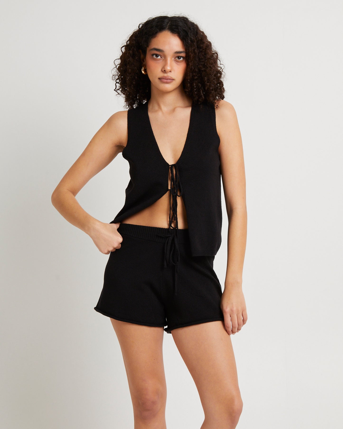 Libby Tie Front Knit Top