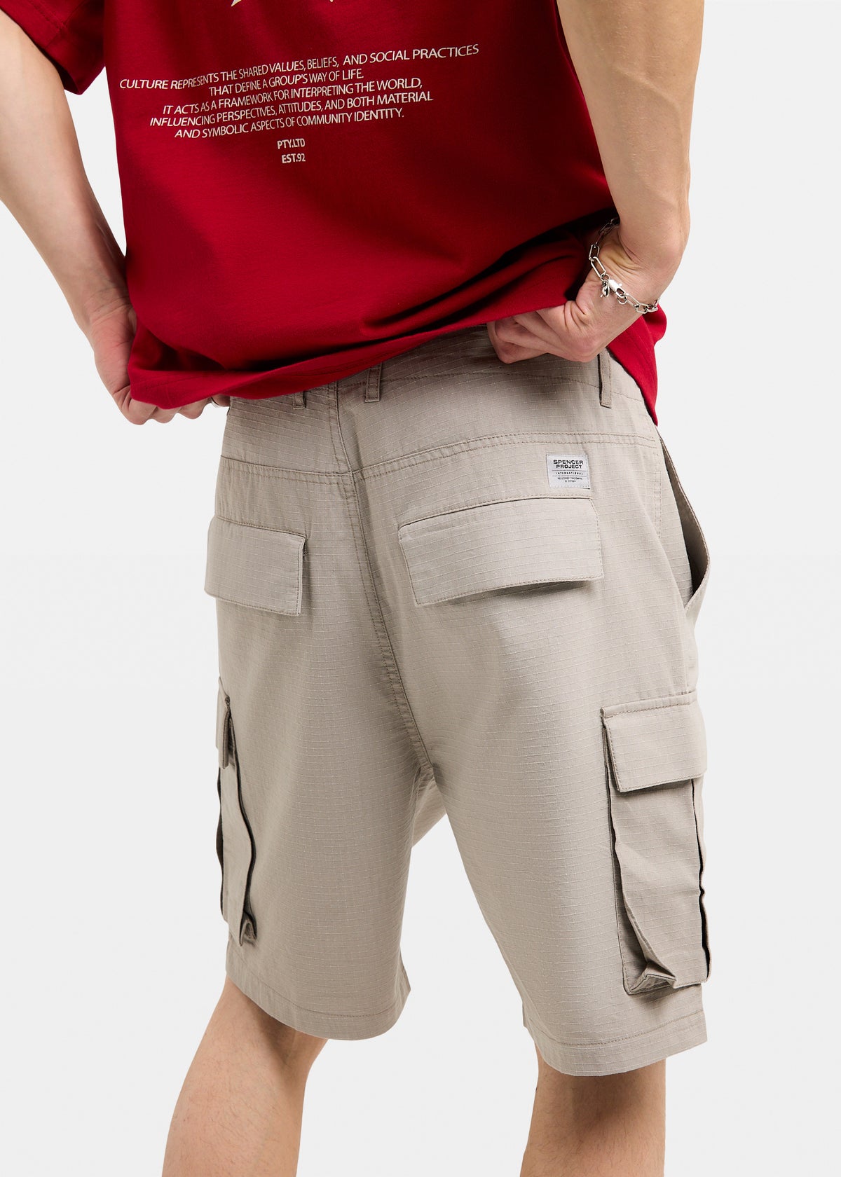 Surplus Cargo Denim Shorts GREY