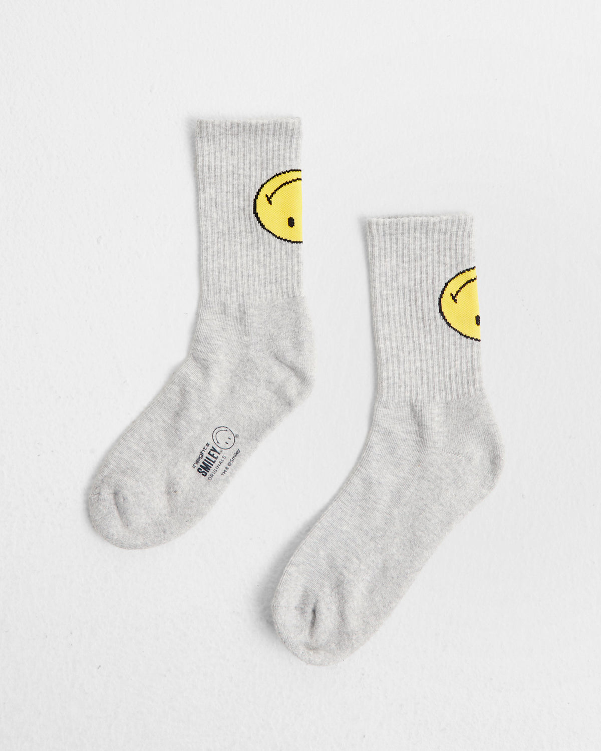 Insight x Smiley Logo Socks 1Pk GREY MARL