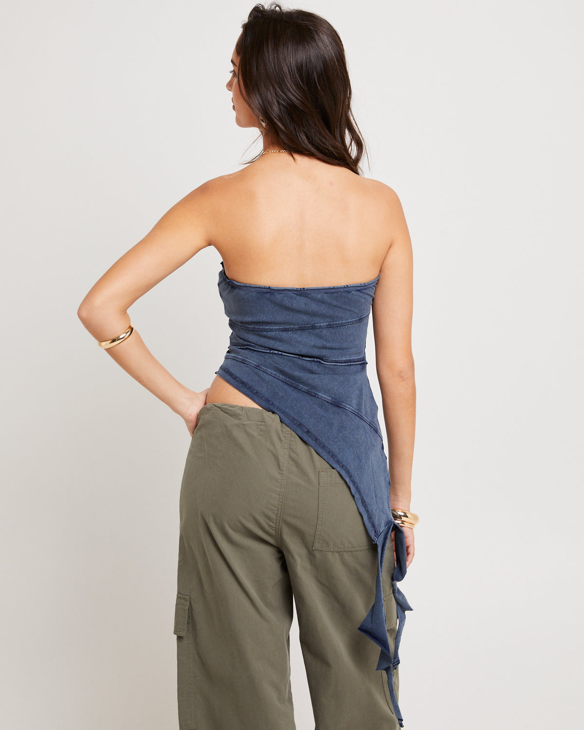 UO Paris Asymmetric Bandeau NAVY