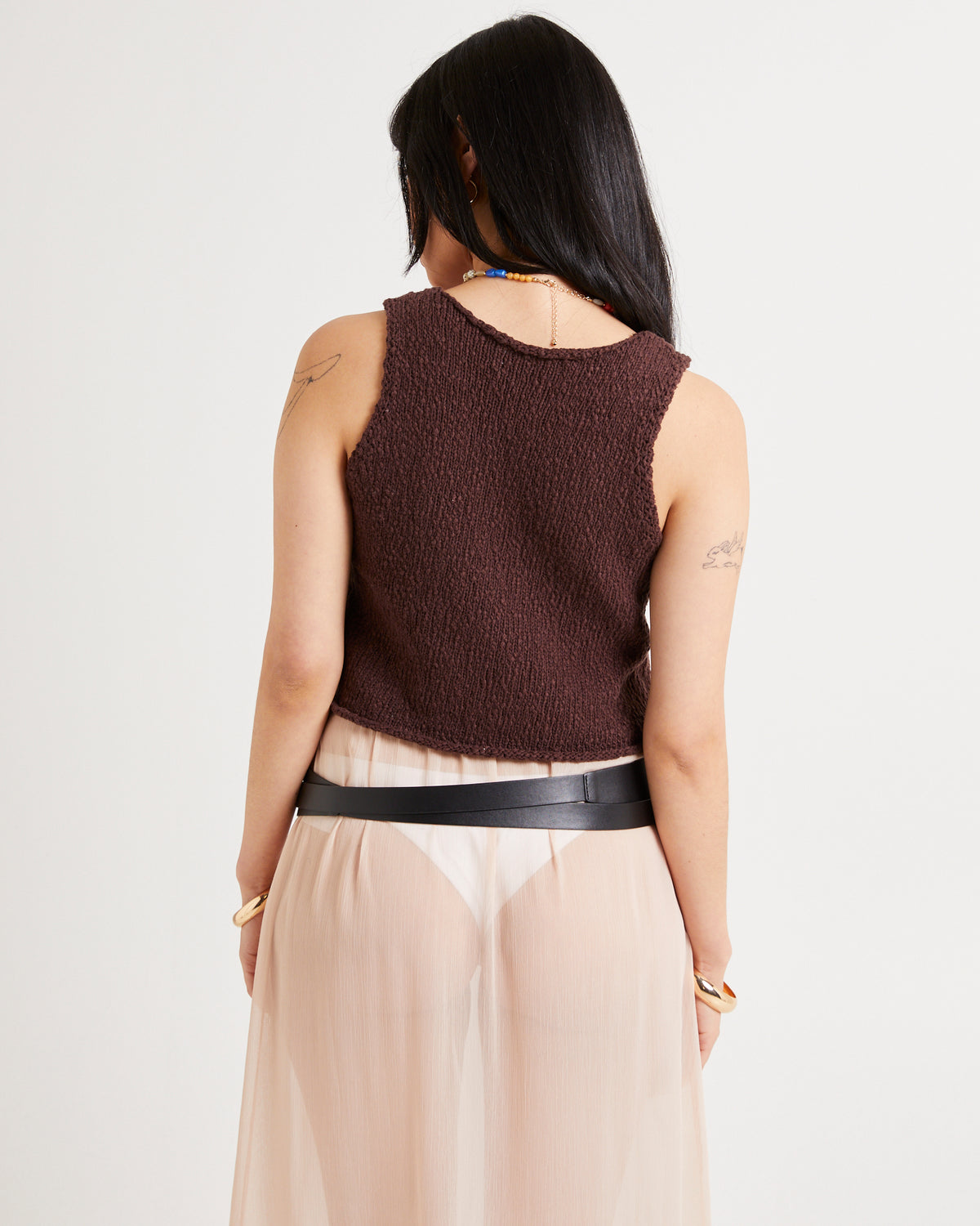 Bel Boucle Vest Top BROWN