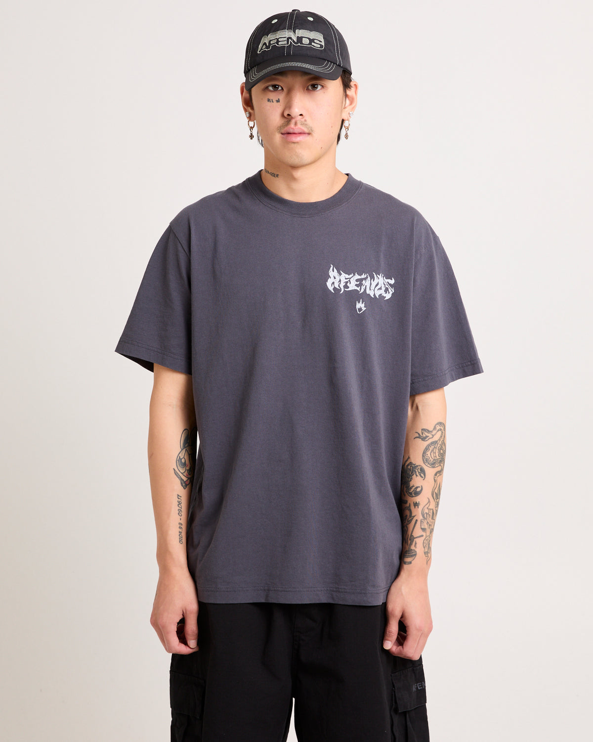 Fire Pit Retro Fit T-Shirt CHARCOAL