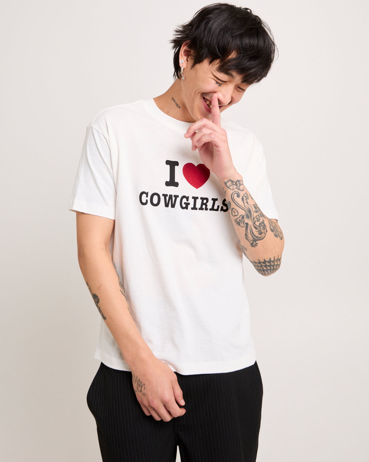 Love Life Shrunken T- Shirt VINTAGE WHITE