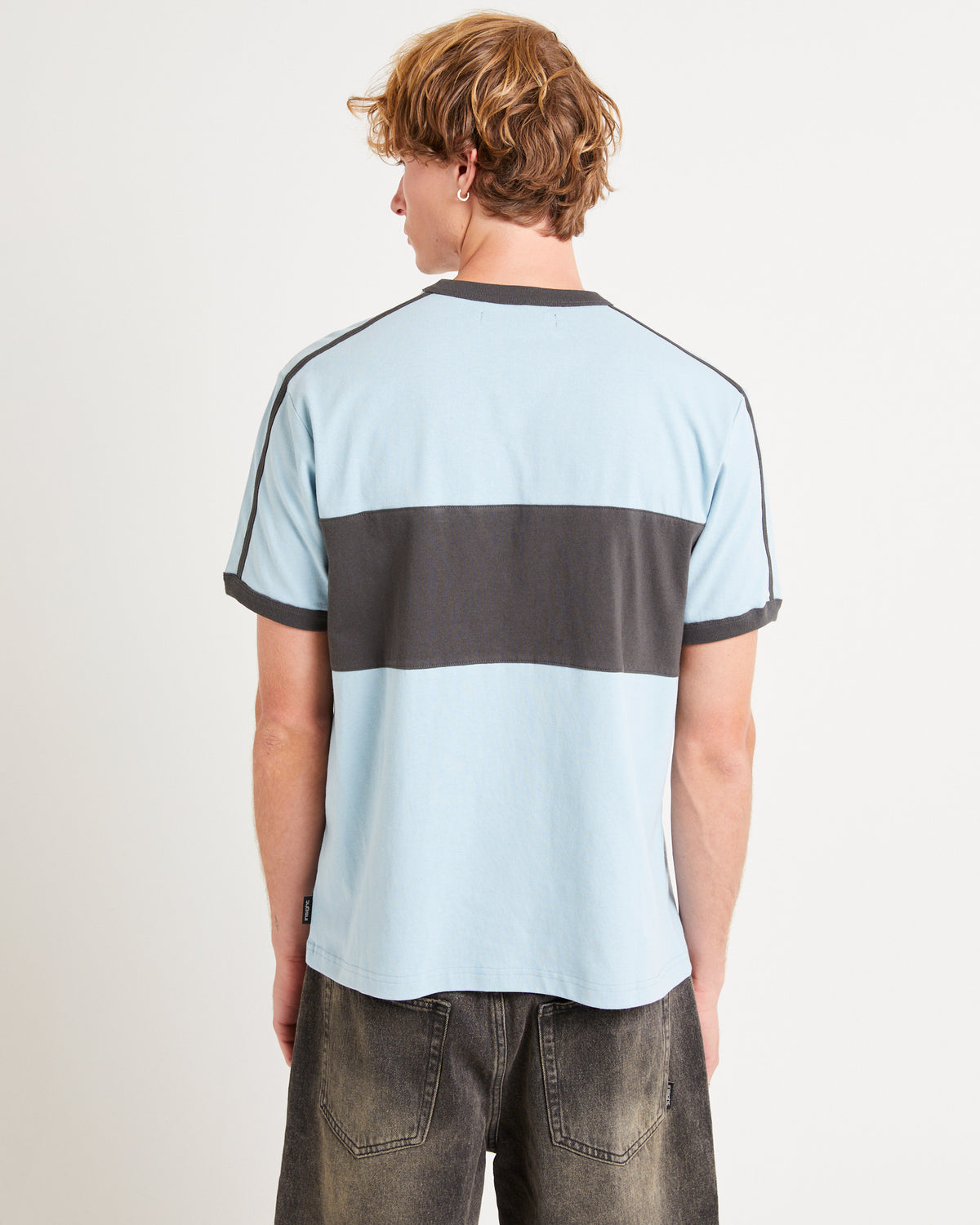 Nights Panelled Ringer T-Shirt POWDER