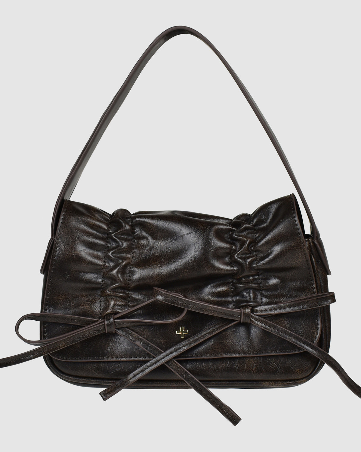 Klancy Bag CHOC DISTRESSED PU/GOLD