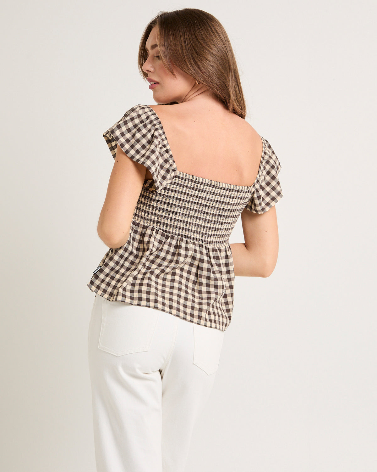 Gambet Check Top BLACK/SAND