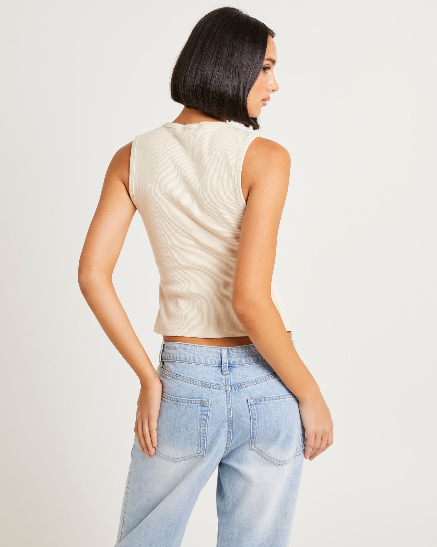 Zoe Button Front Tank Top