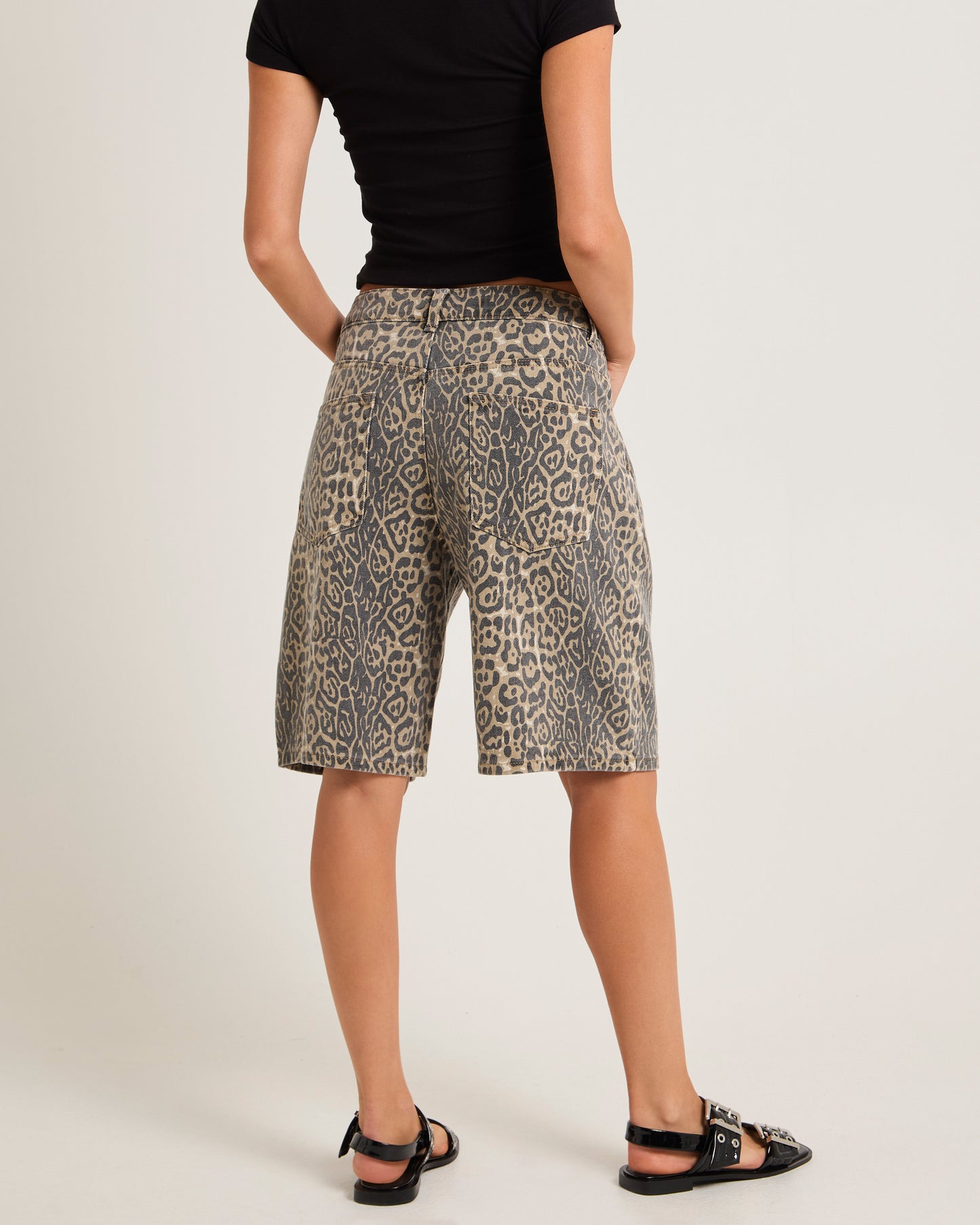 Leopard Denim Jorts