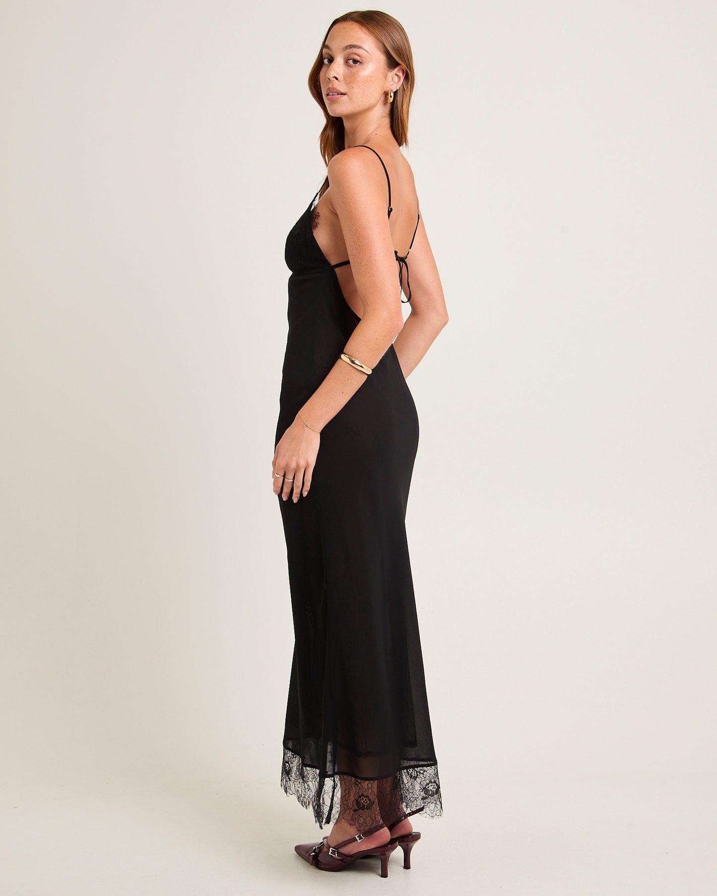 Blair Lace Tie Back Maxi Dress