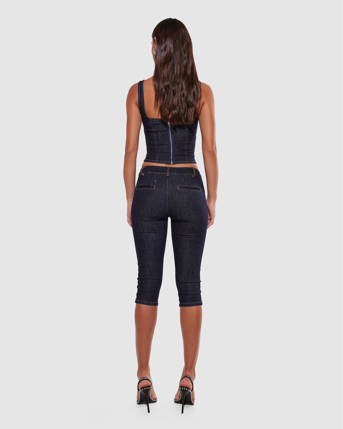 Hannah Denim Top DARK DENIM