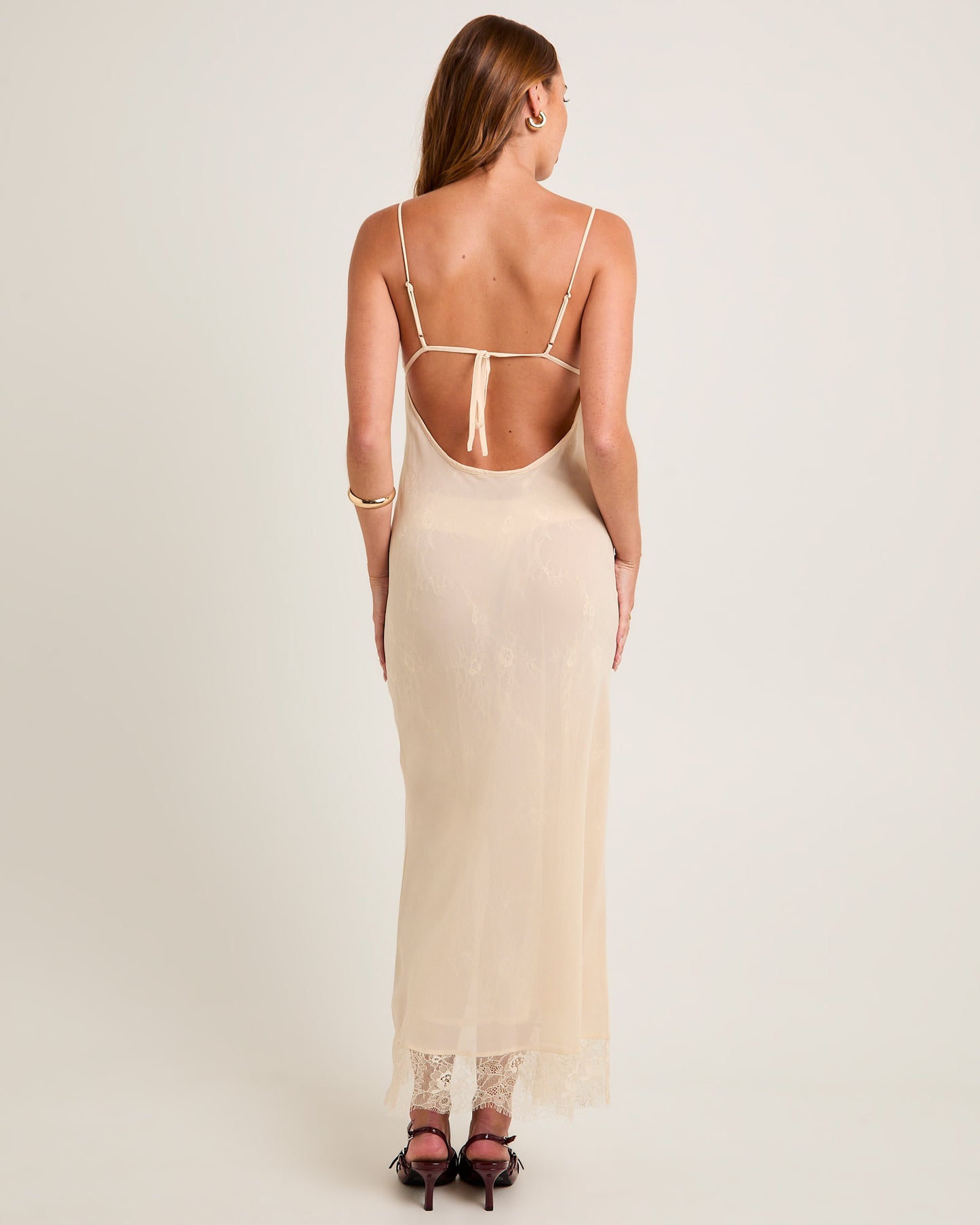 Blair Lace Tie Back Maxi Dress