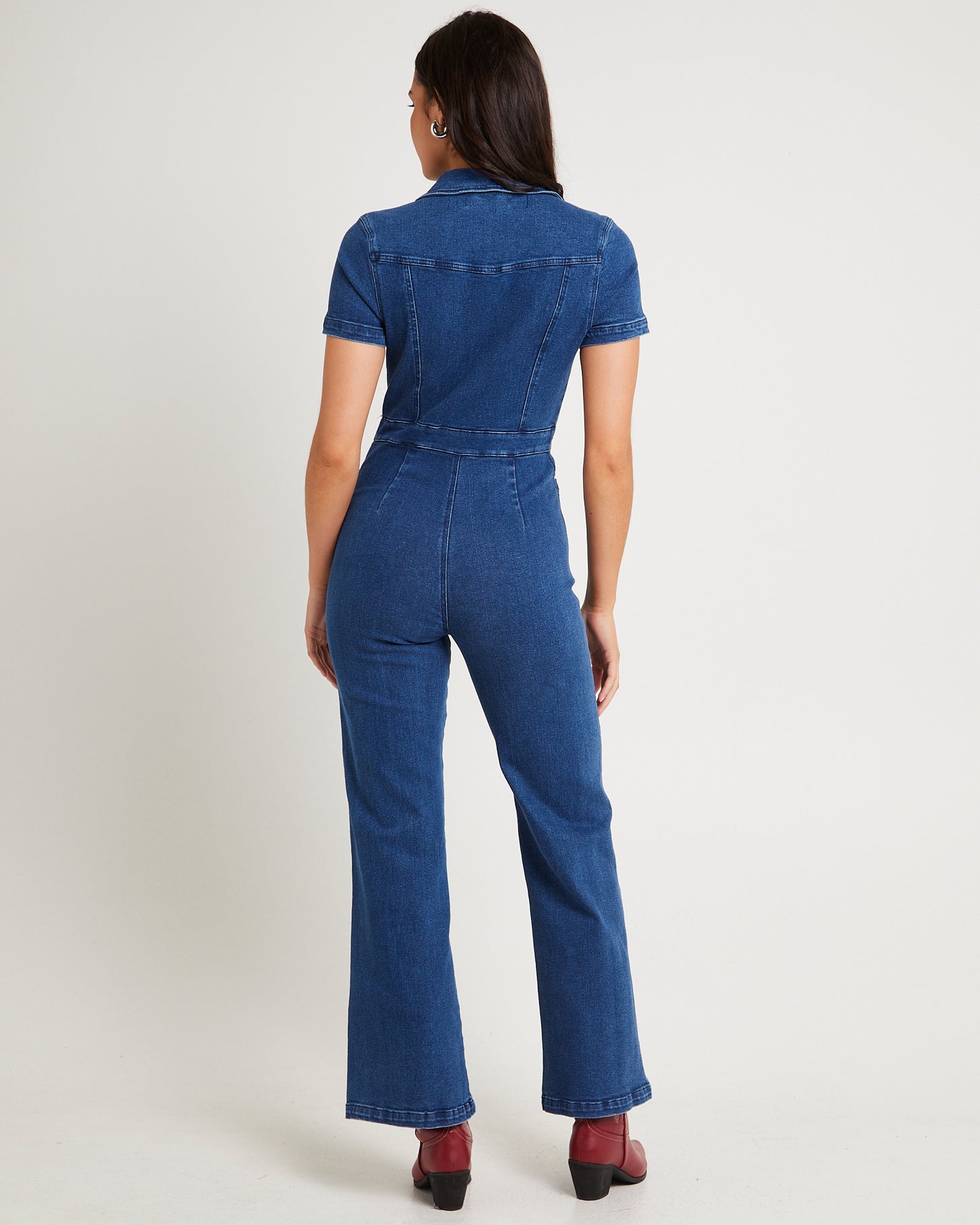 Nikki Petite Maxi Denim Boiler Suit